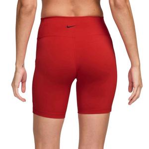 Nike Women's One High-Waisted 8" Biker Shorts with Pockets - Red