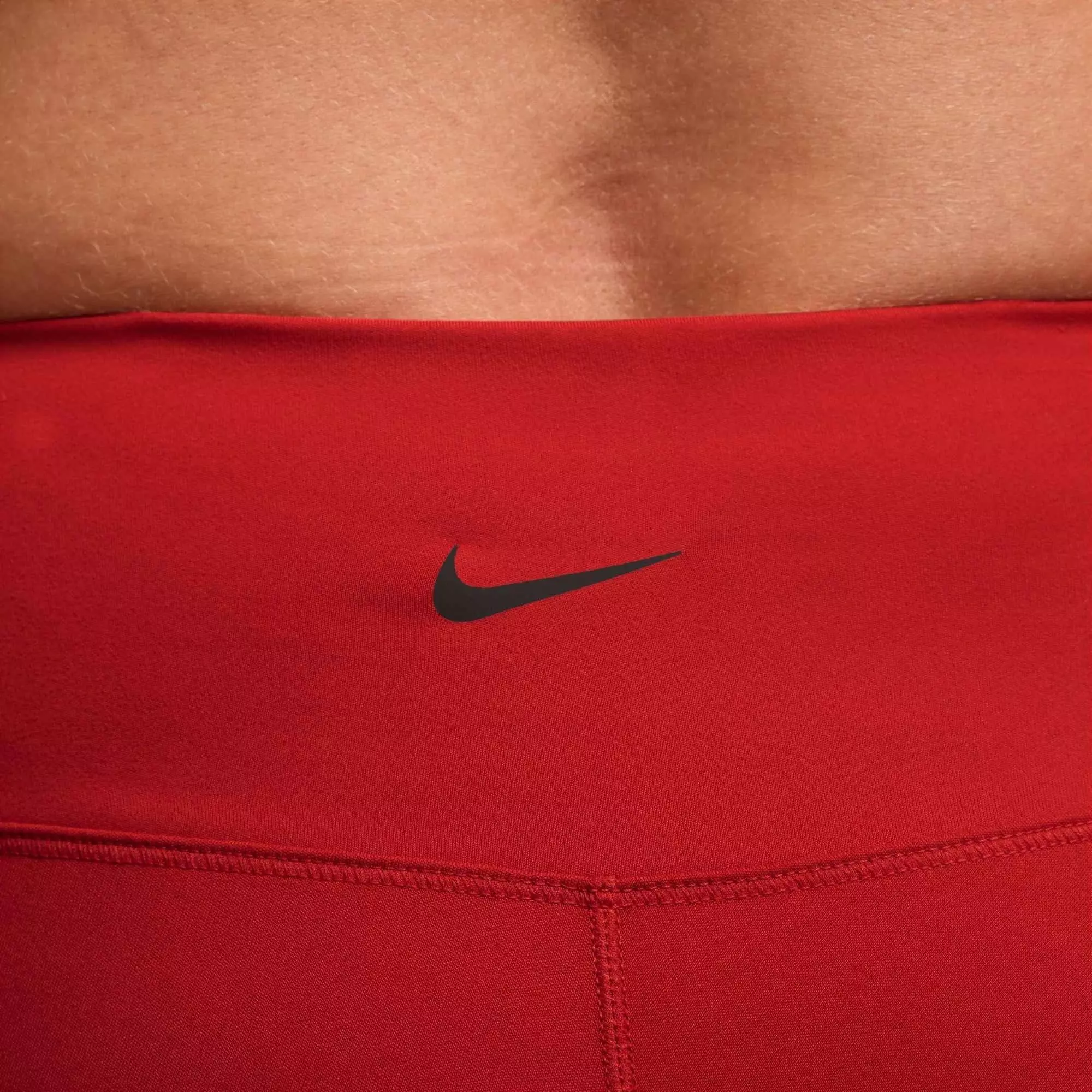 Nike Women's One High-Waisted 8" Biker Shorts with Pockets - Red - RED