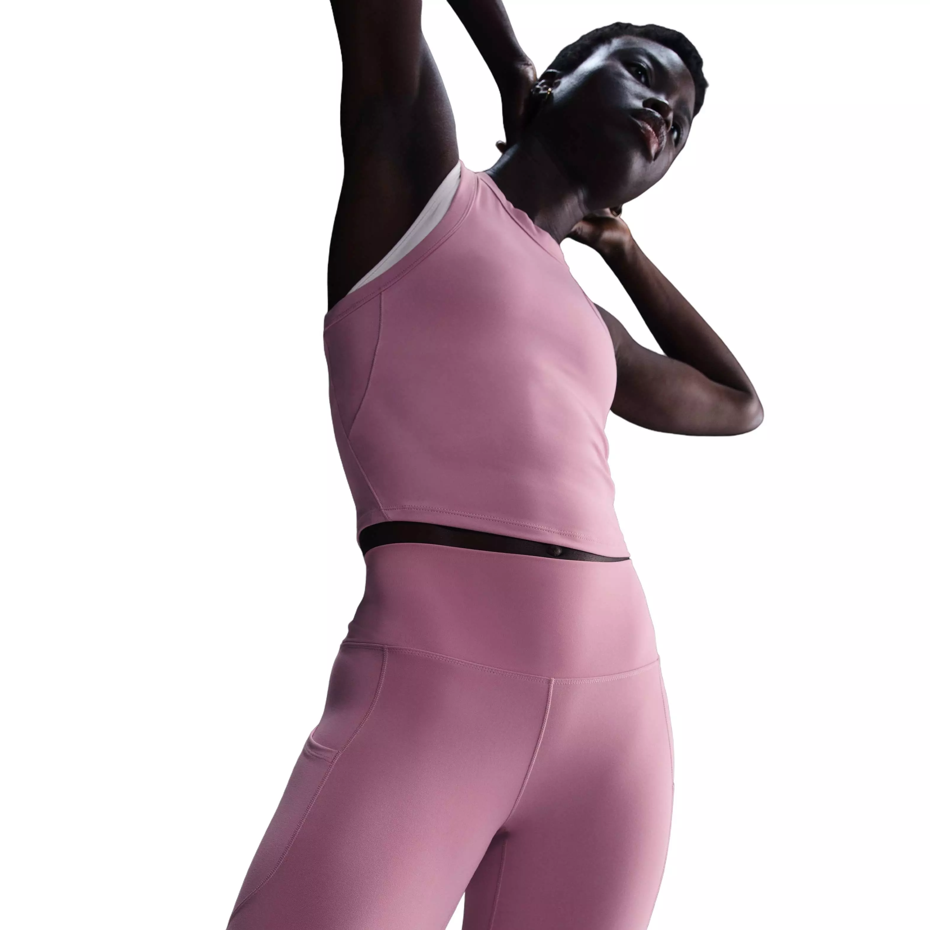 Nike Women's One High-Waisted 8" Biker Shorts with Pockets - Pink - PINK