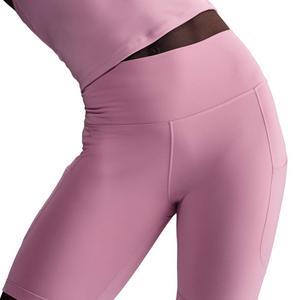 Nike Women's One High-Waisted 8" Biker Shorts with Pockets - Pink