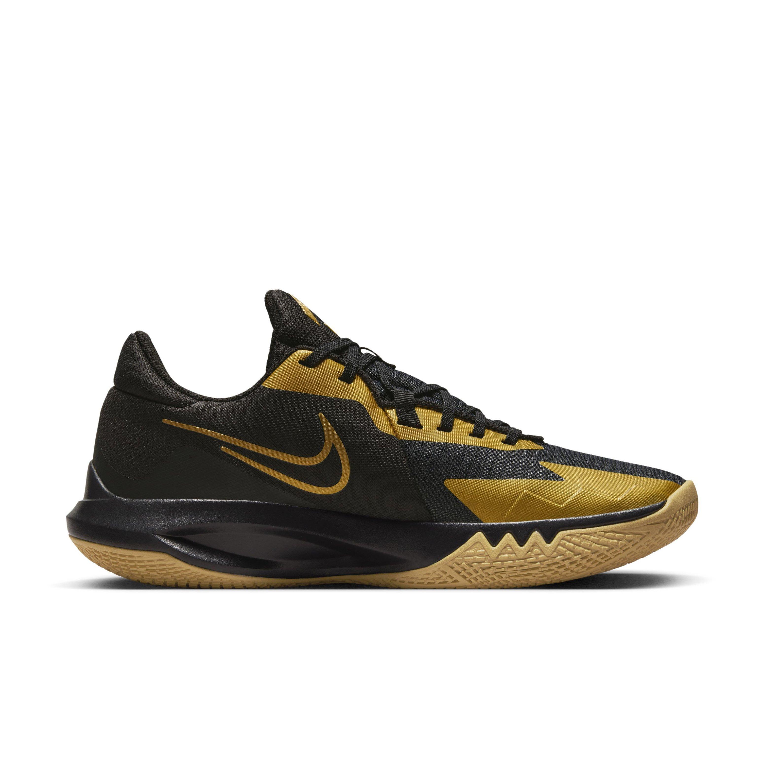 Nike Precision 6 Black Metallic Gold Men s Basketball Shoe Hibbett