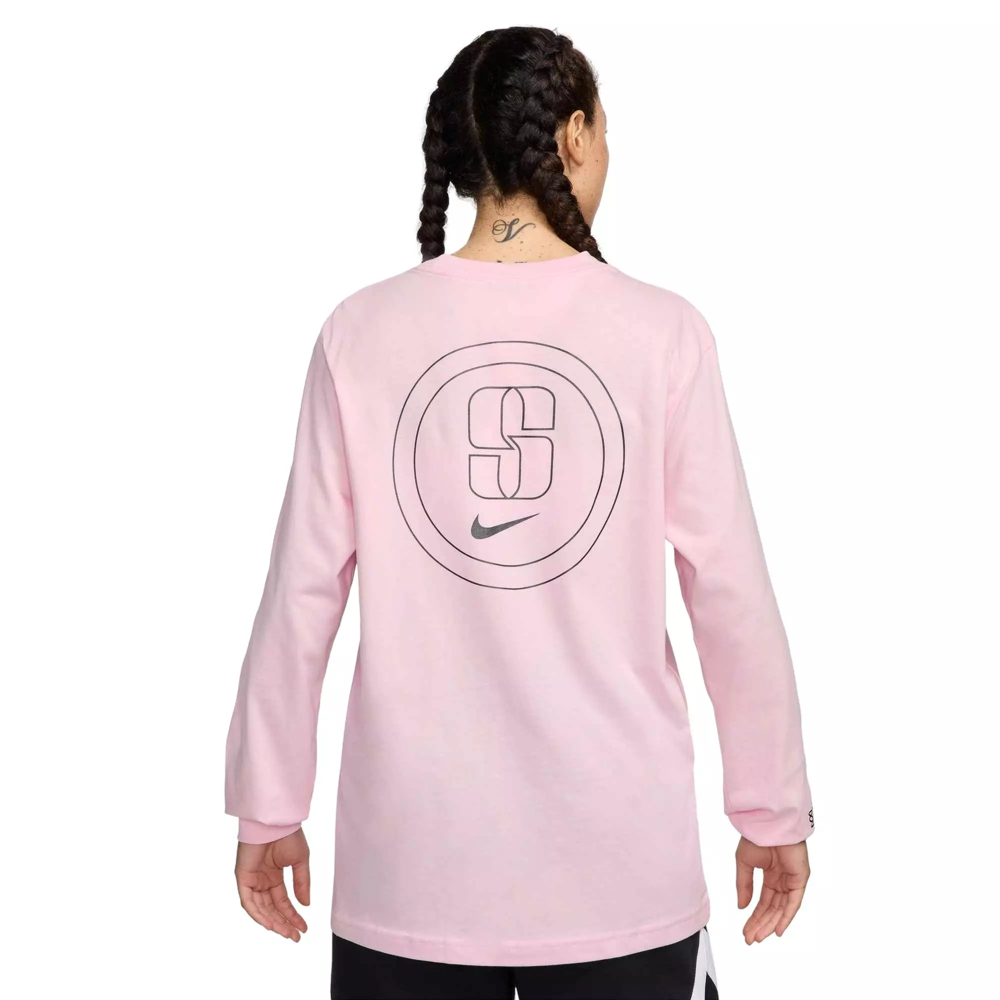Nike Women's Sabrina Long-Sleeve Basketball T-Shirt - Pink - PINK