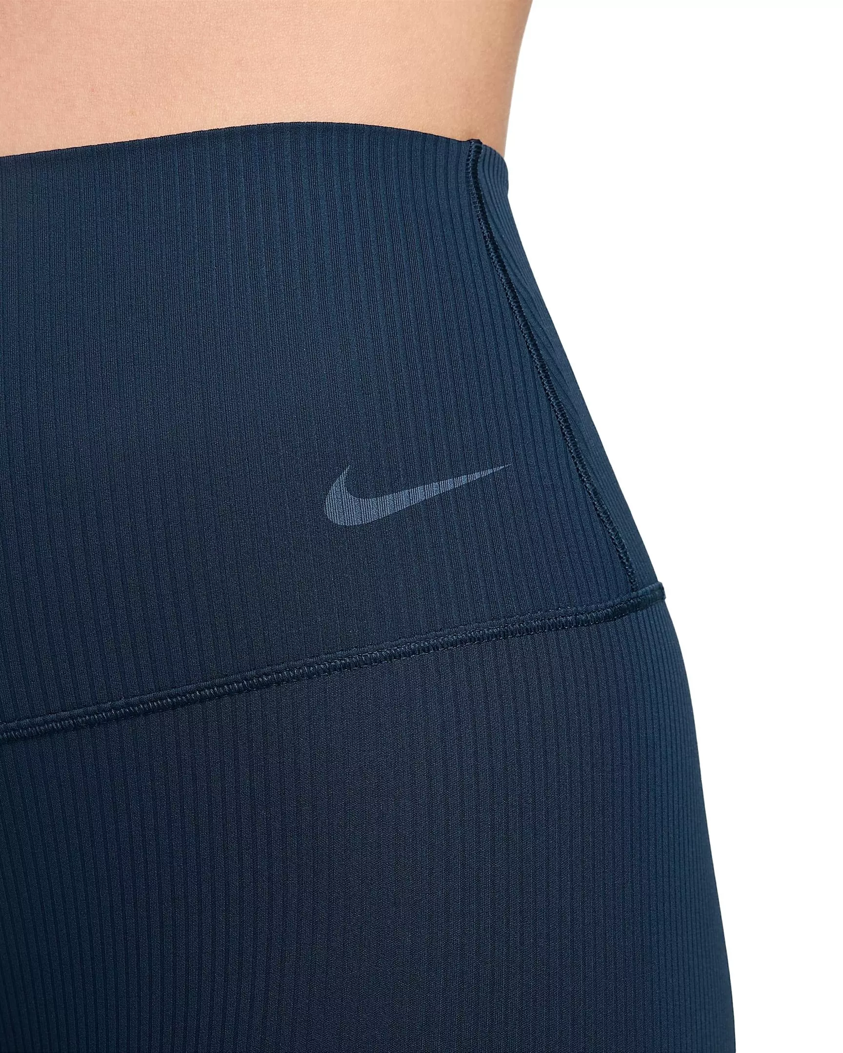 Nike Women's Zenvy Rib Gentle-Support High-Waisted 7/8 Leggings - Blue - BLUE