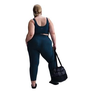 Nike Women's Zenvy Rib High-Waisted Gentle-Support 7/8 Leggings - Blue