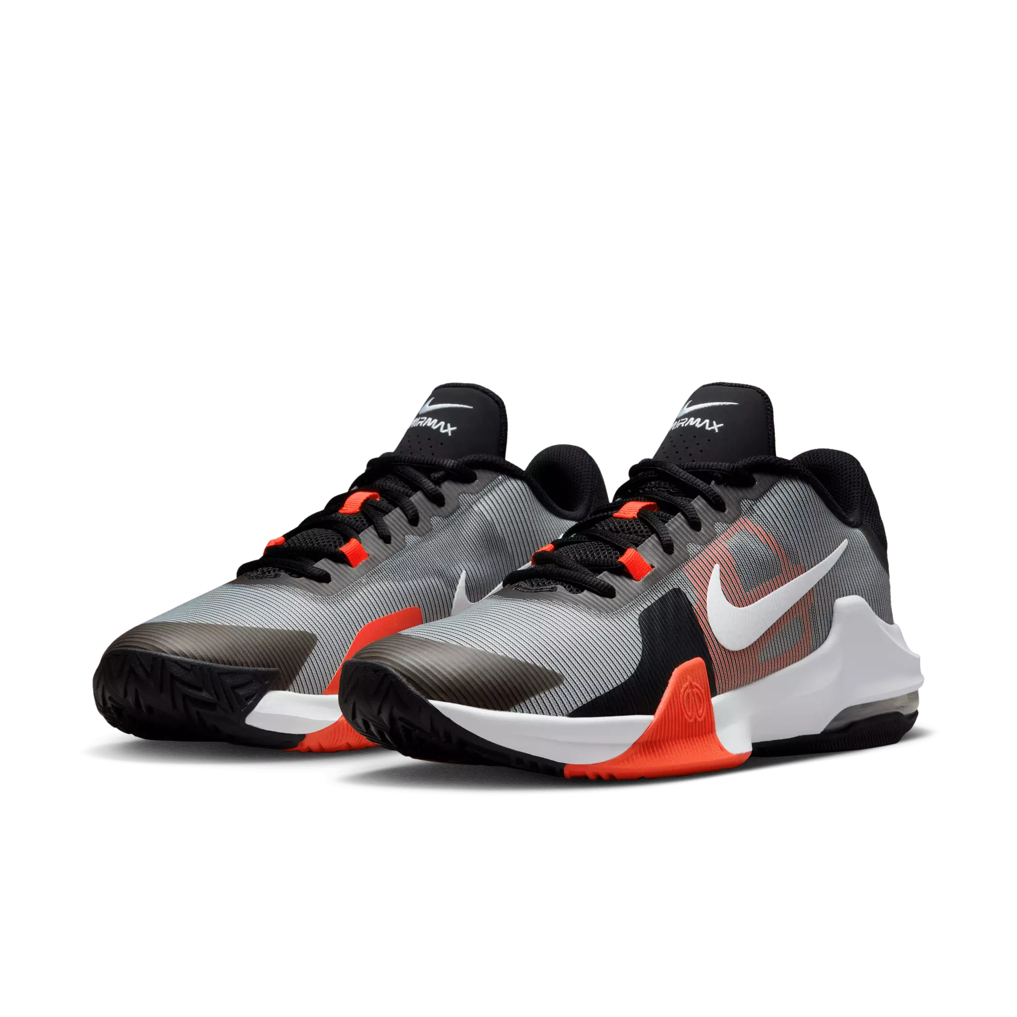 Nike Air Max Impact 4 "Black/White/Bright Crimson/Wolf Grey" Men's Basketball Shoe - BLACK/WHITE/CRIMSON/GREY