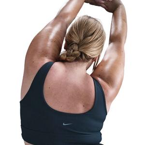 Nike Women's Zenvy Rib Light-Support Padded Longline Sports Bra - Navy