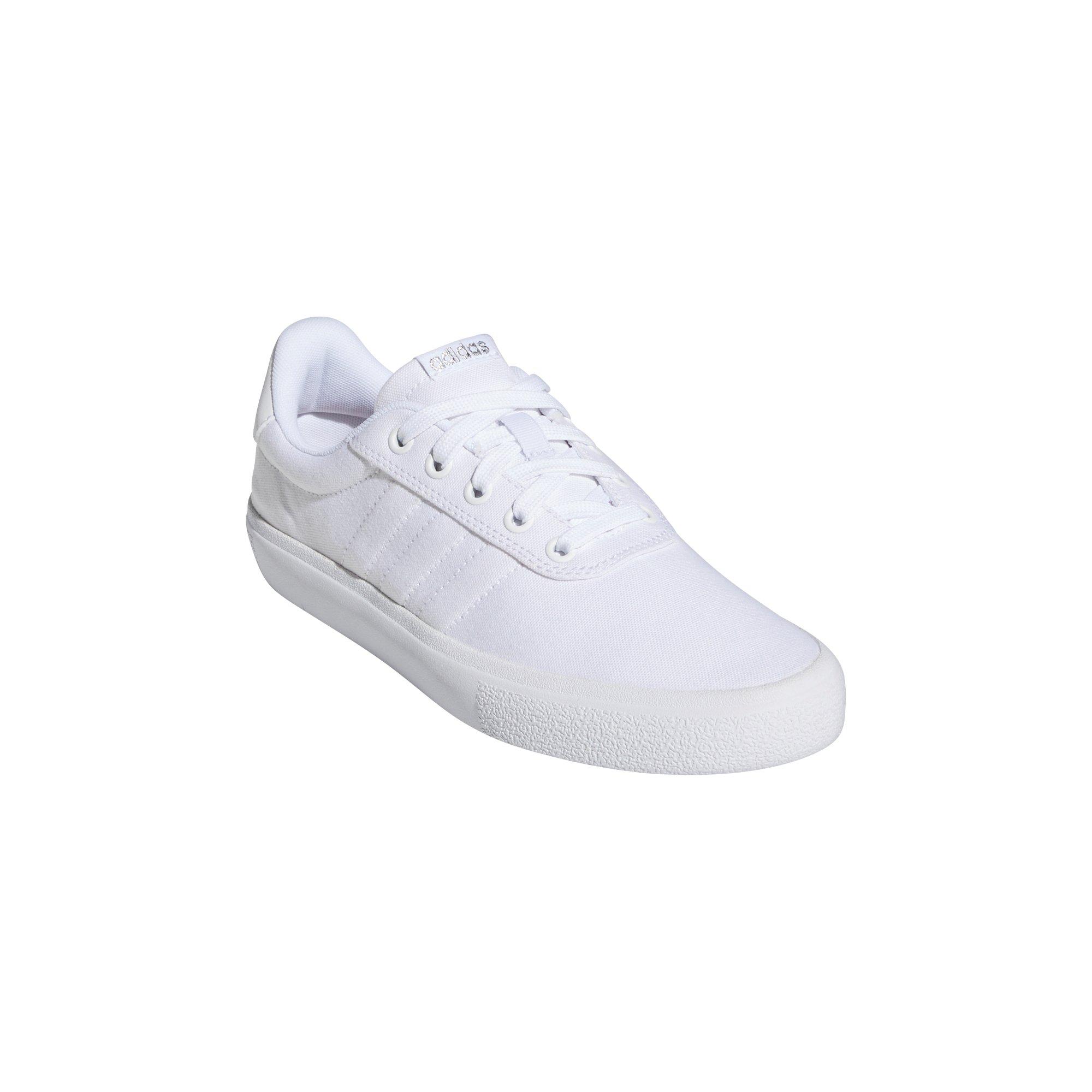adidas Vulc Raid3r "Ftwr White/Silver Metallic" Women's Skate Shoe - WHITE Thumbnail View 3