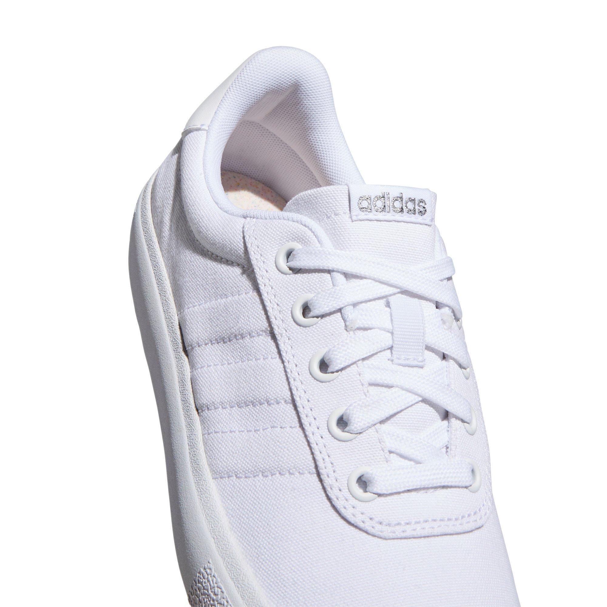 adidas Vulc Raid3r "Ftwr White/Silver Metallic" Women's Skate Shoe - WHITE Thumbnail View 7