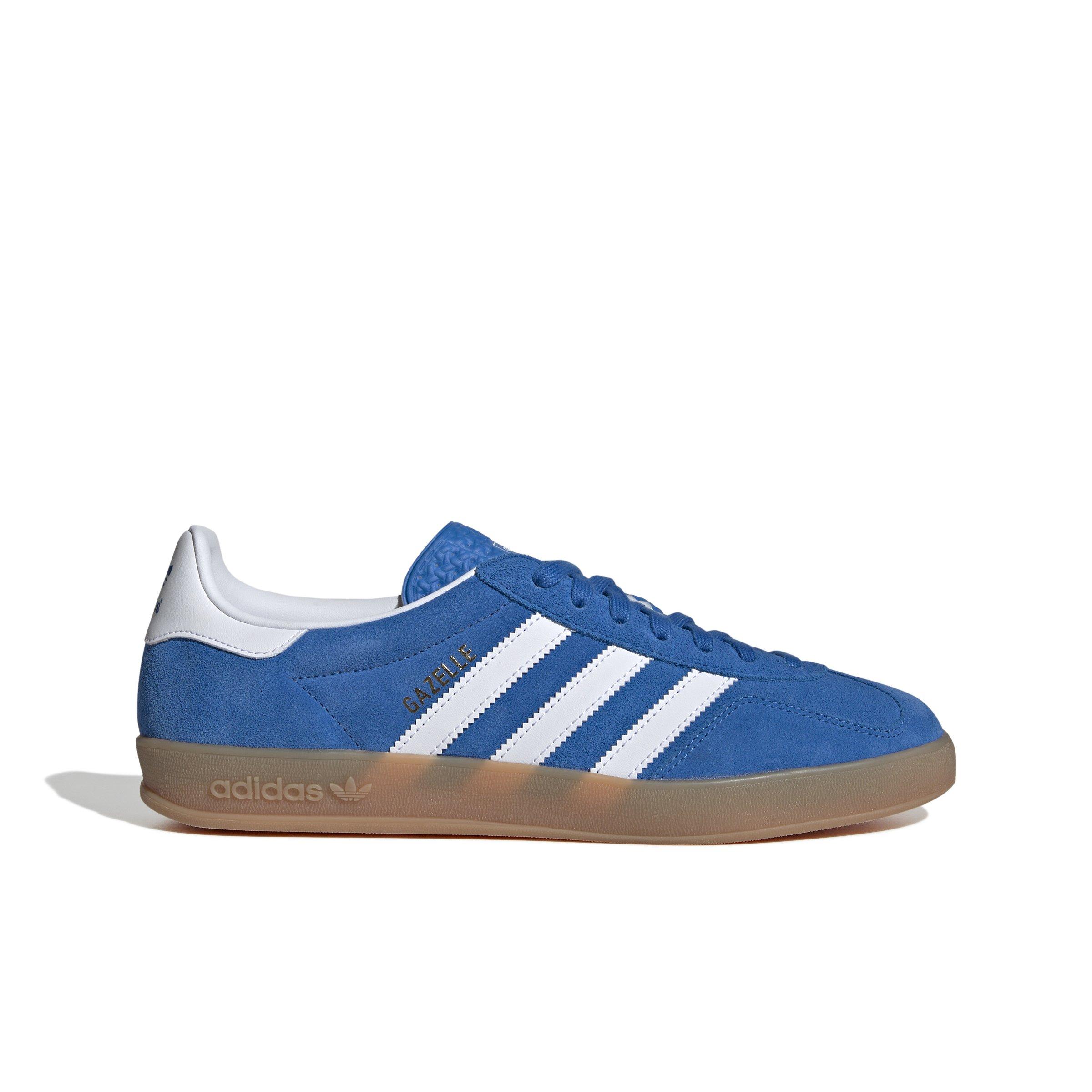 Mens Sneakers adidas Gazelle White Blue Leather Gum Sole, Size US 10.5 Mens adidas Gazelle Athletic Shoe - Alumina / Blue / Gum  main image 3
