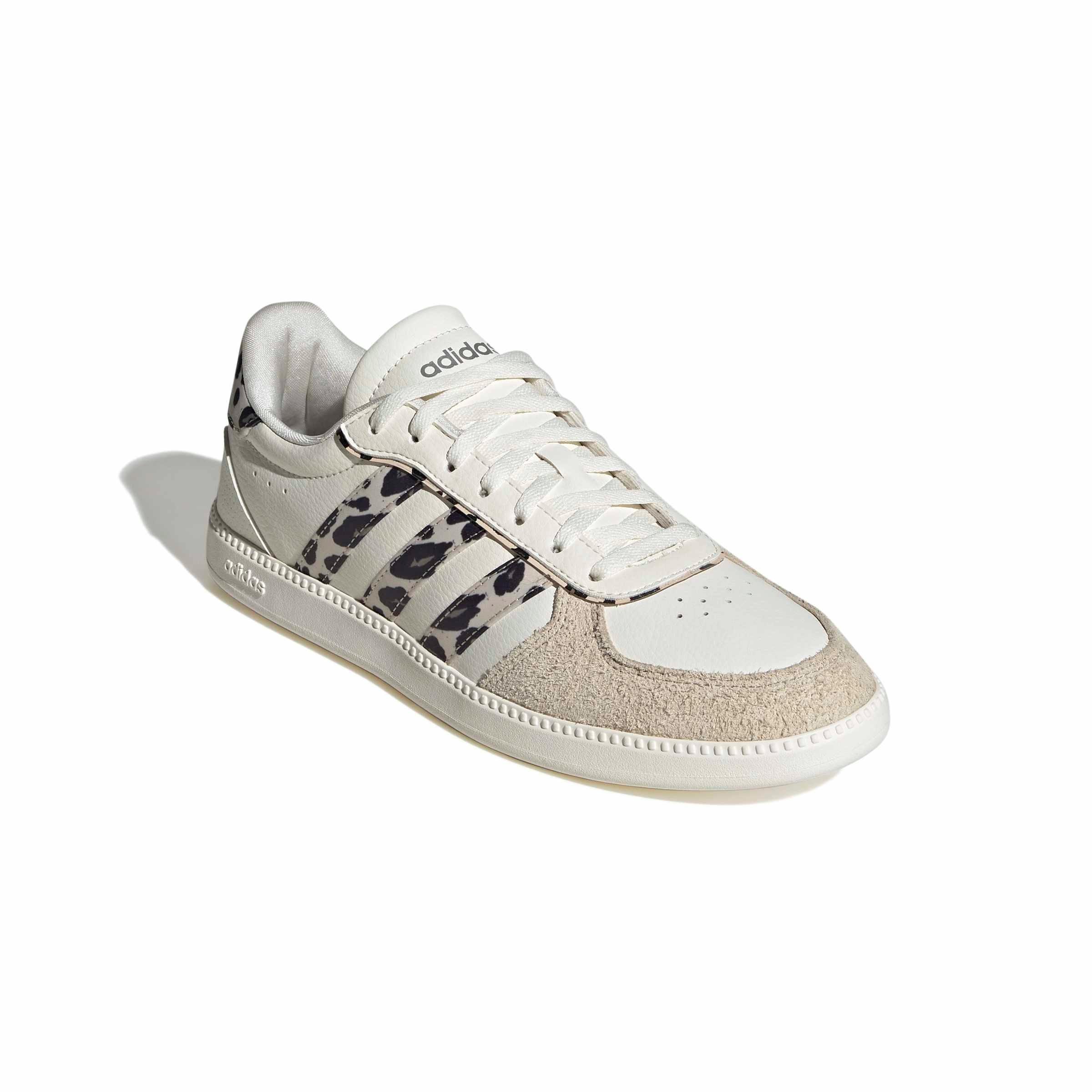 adidas Breaknet Sleek "Core White/Crystal Linen/Khaki Six" Women's Shoe - WHITE/LINEN/KHAKI