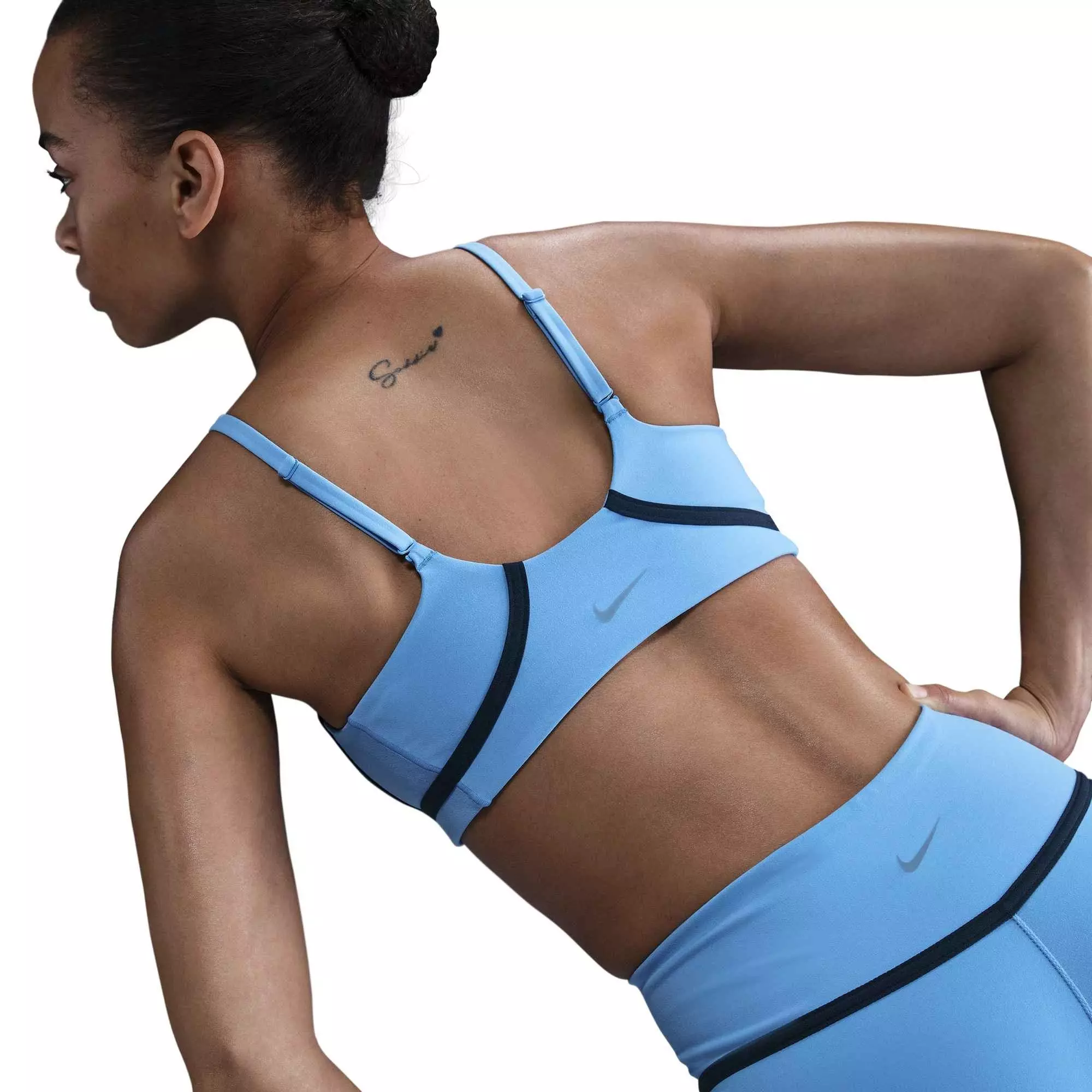 Nike Women's One Light-Support Lightly Lined Sports Bra-Blue - BLUE