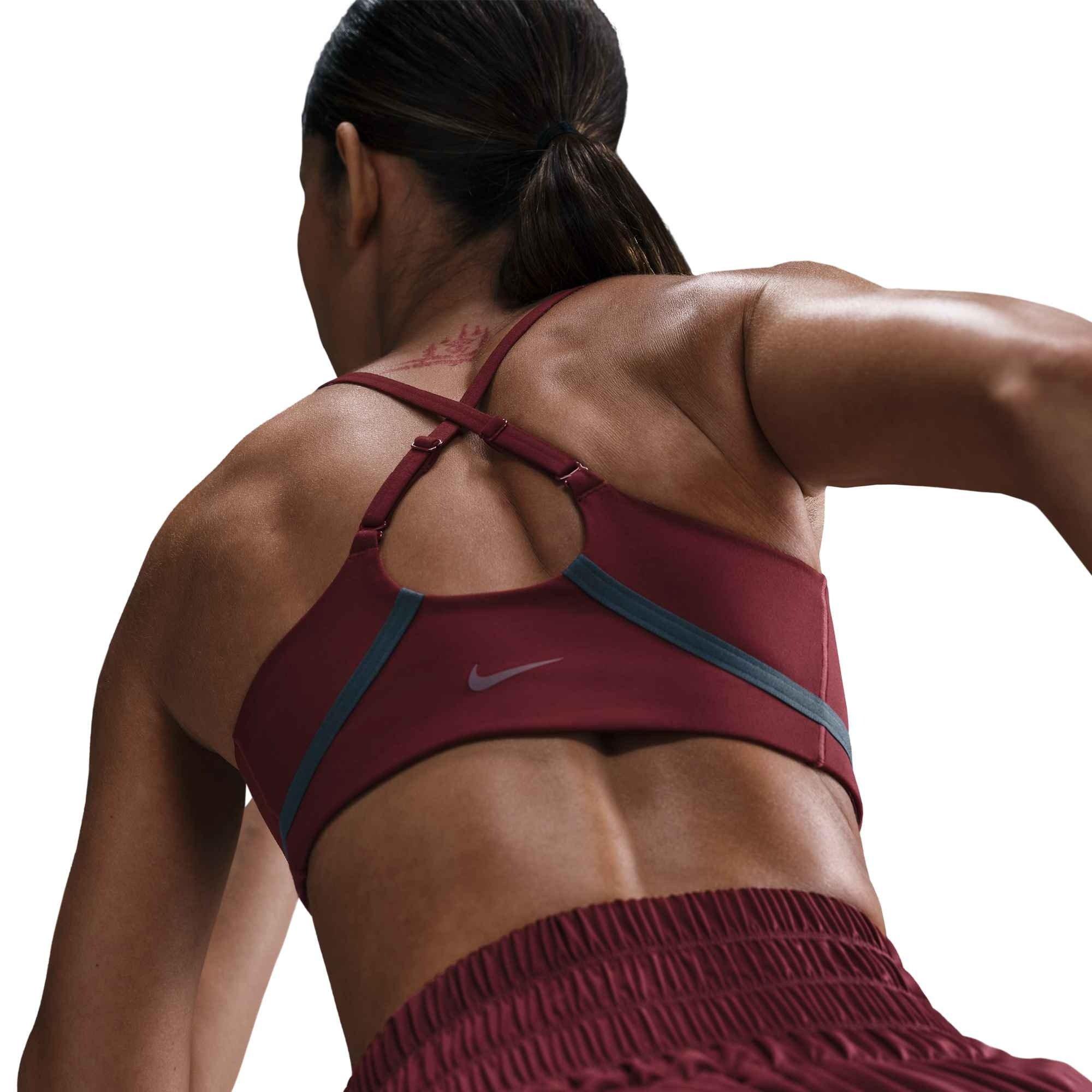 Nike Women's One Light-Support Lightly Lined Sports Bra-Red - RED Thumbnail View 4