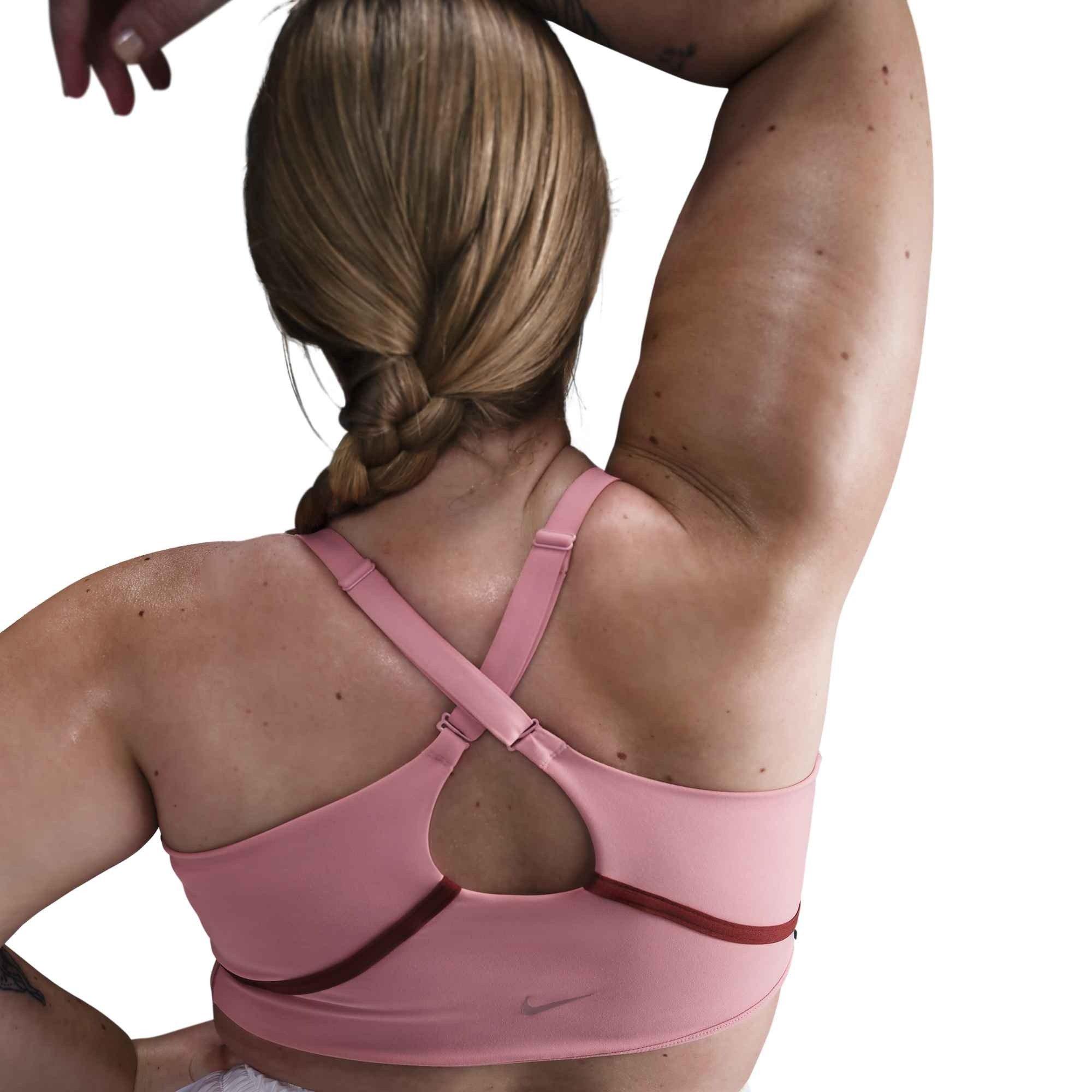 Nike Women's One Light-Support Lightly Lined Sports Bra-Pink - PINK Thumbnail View 6