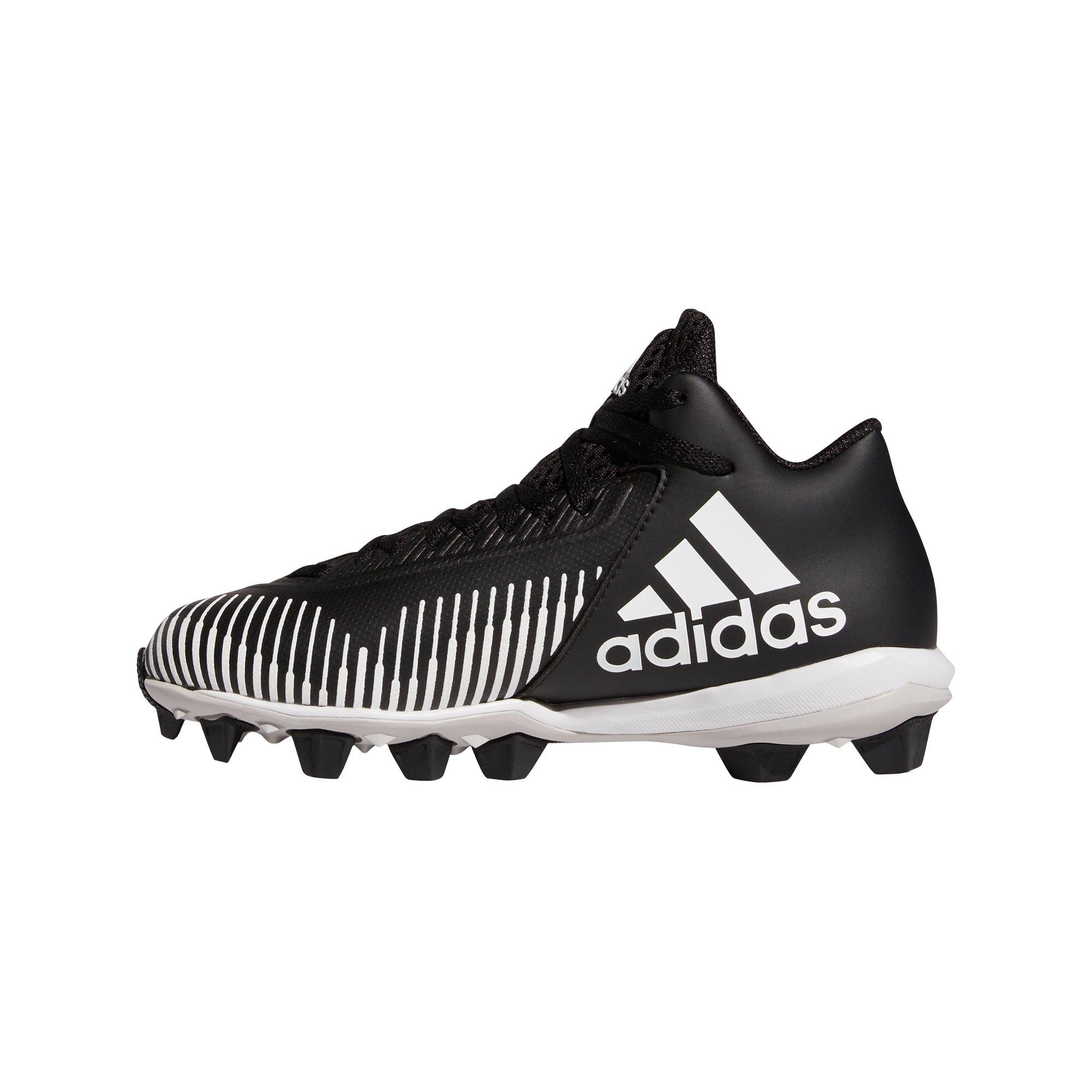 white and gold youth football cleats