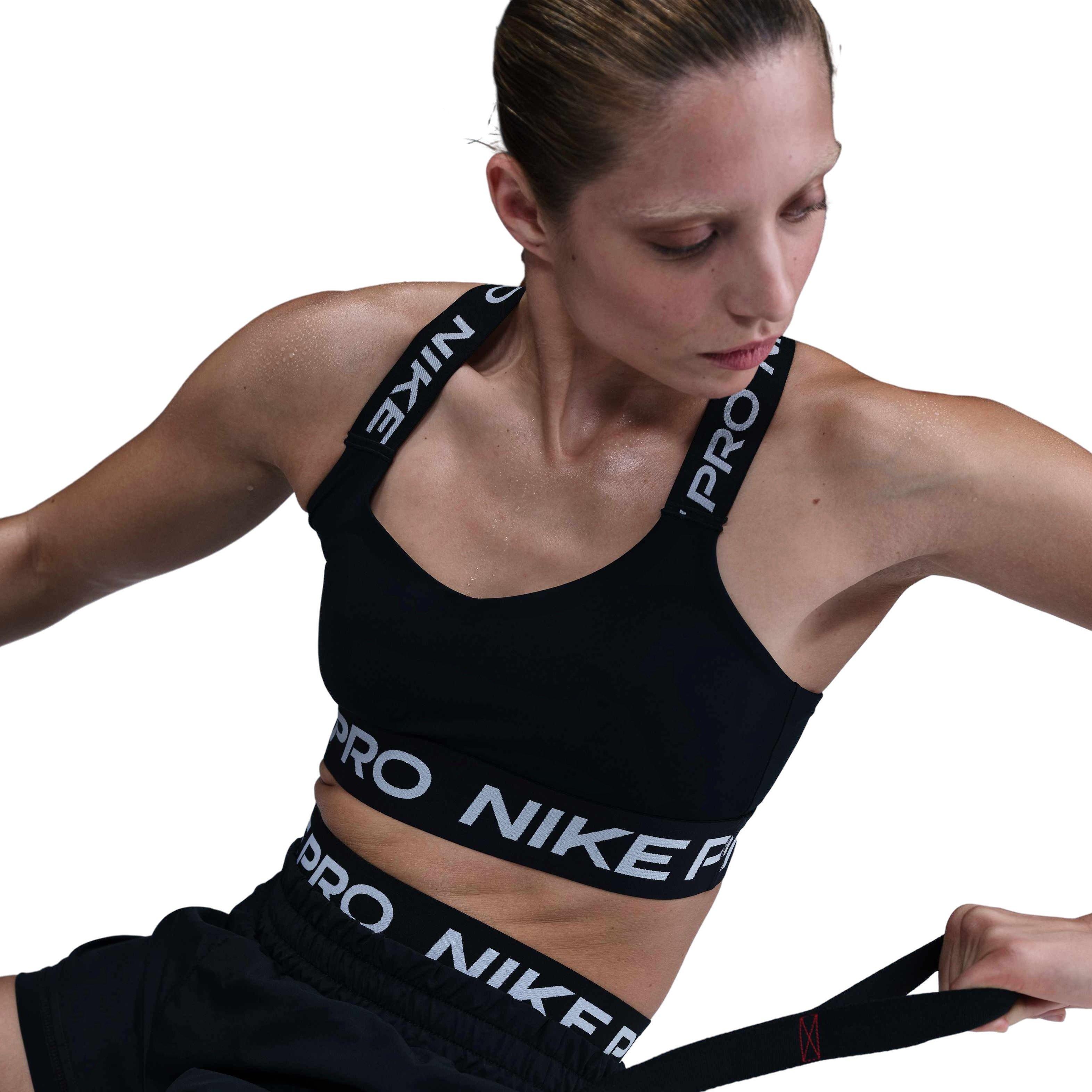 Nike Women's Pro Light-Support Sports Bra-Black - BLACK Thumbnail View 3
