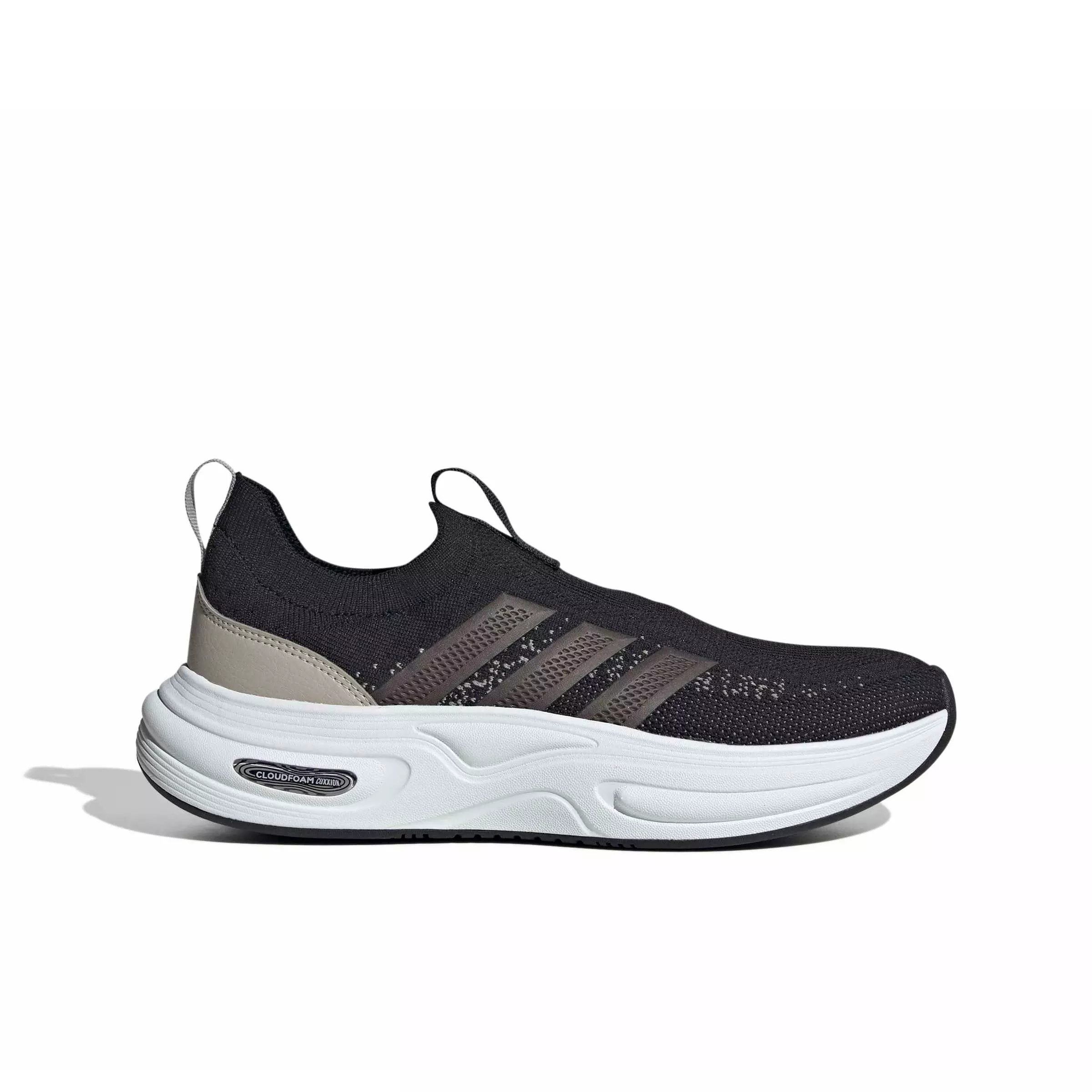 adidas Cloudfoam Cuxxion Sock "Core Black/Trace Grey Metallic/Light Brown" Women's Shoe - BLACK/GREY/LT BROWN