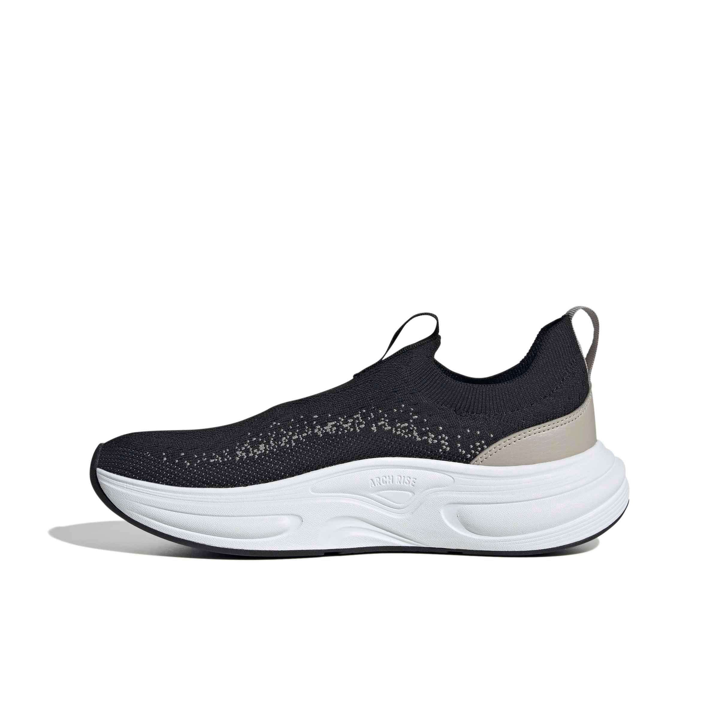 adidas Cloudfoam Cuxxion Sock "Core Black/Trace Grey Metallic/Light Brown" Women's Shoe - BLACK/GREY/LT BROWN