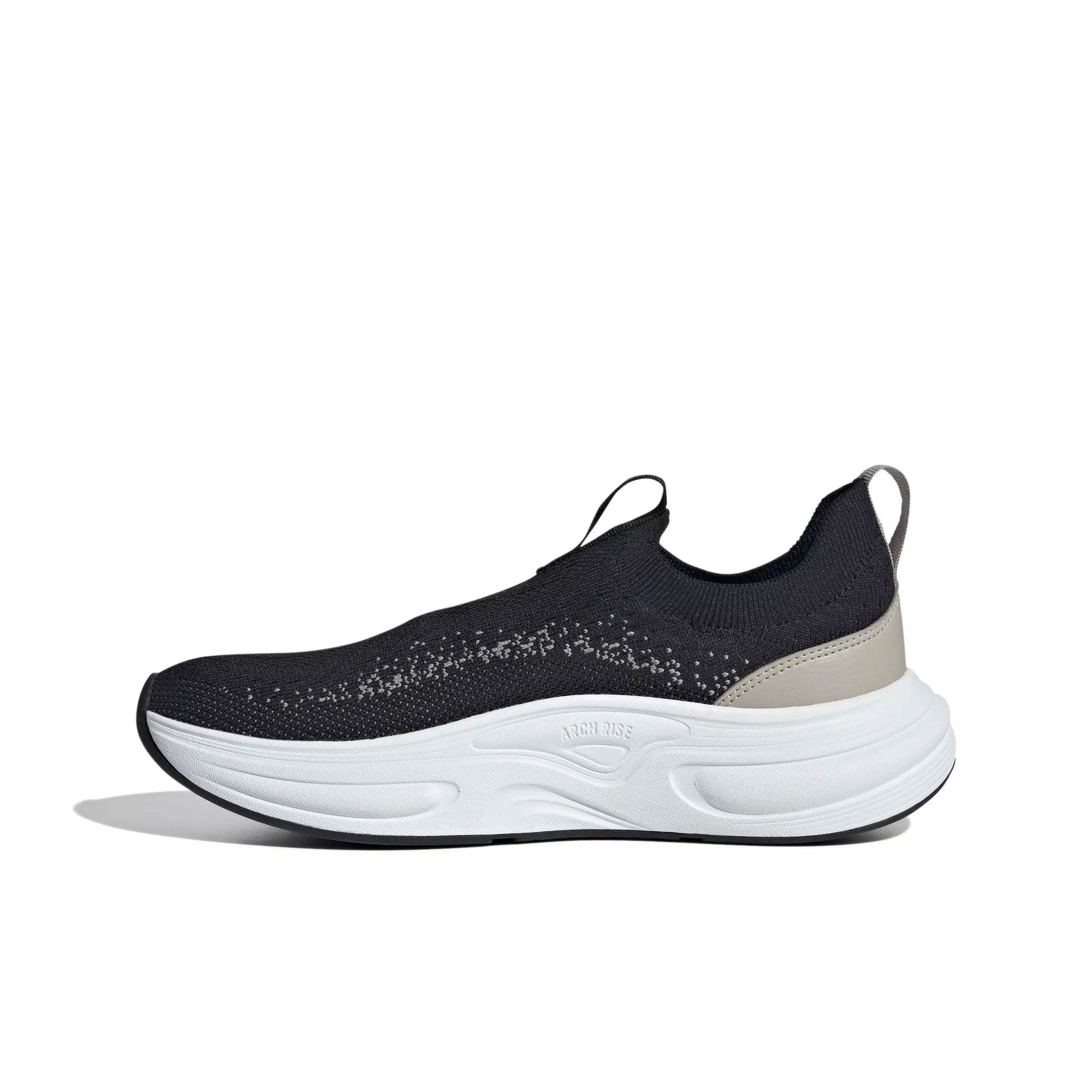 adidas Cloudfoam Cuxxion Sock "Core Black/Trace Grey Metallic/Light Brown" Women's Shoe - BLACK/GREY/LT BROWN