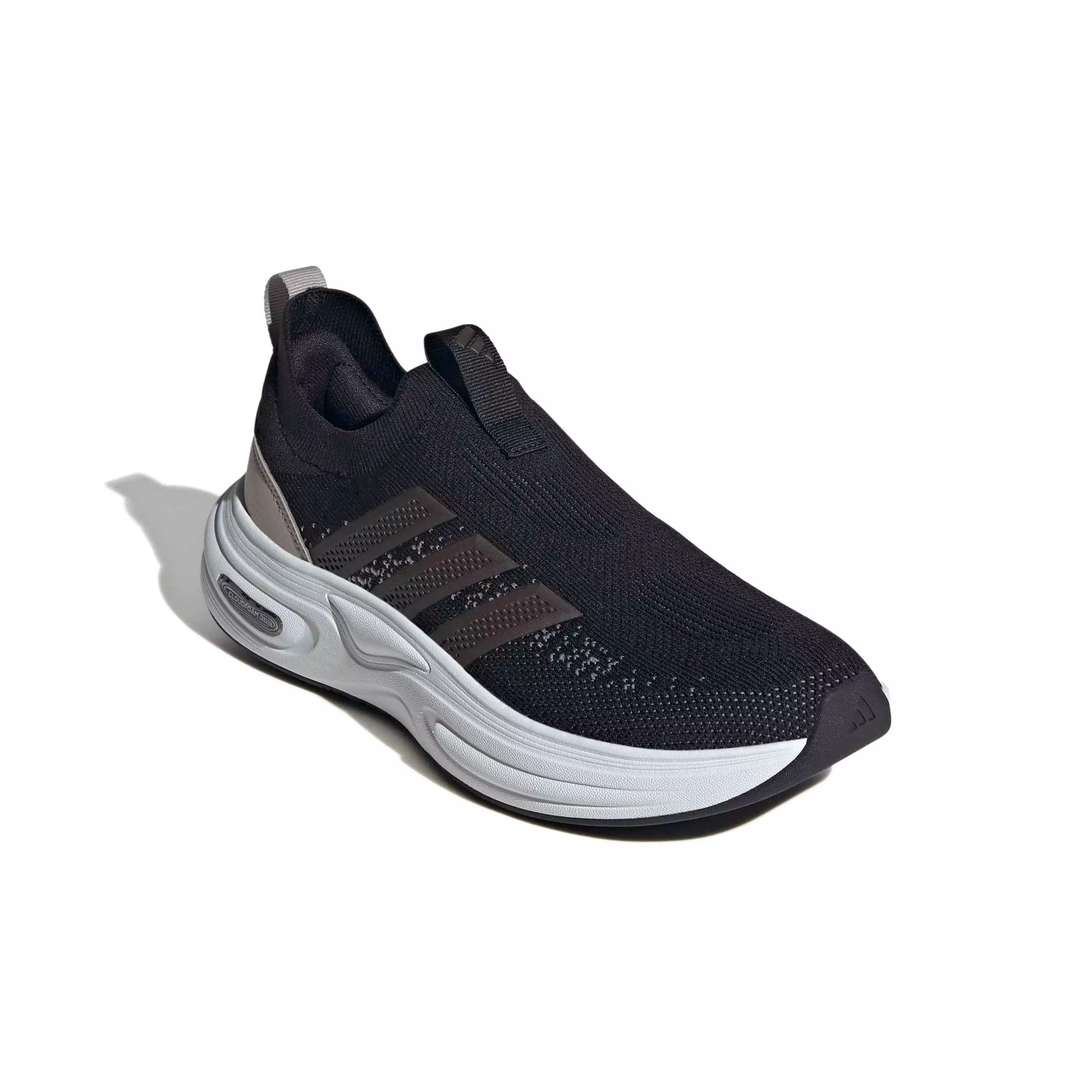 adidas Cloudfoam Cuxxion Sock "Core Black/Trace Grey Metallic/Light Brown" Women's Shoe - BLACK/GREY/LT BROWN