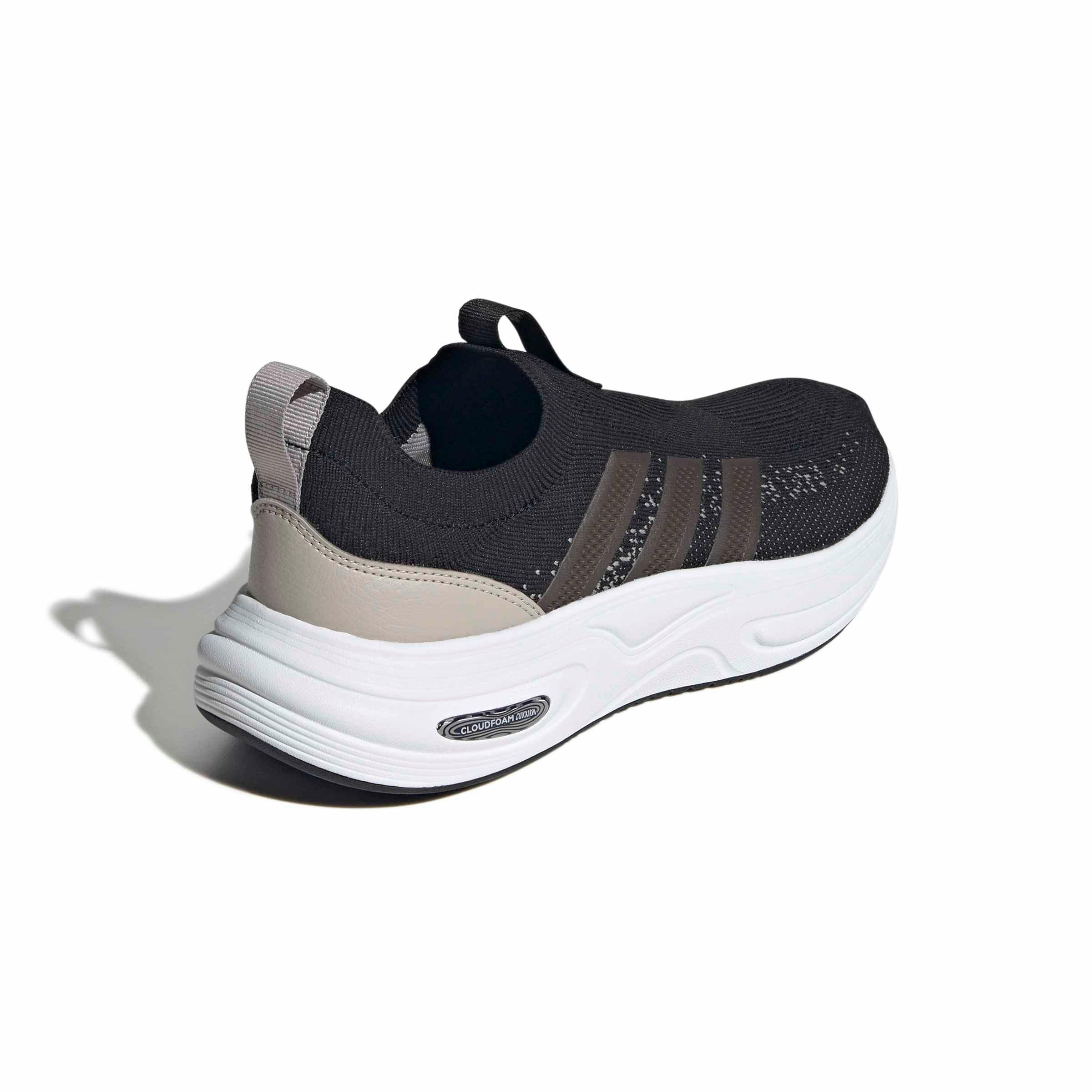 adidas Cloudfoam Cuxxion Sock "Core Black/Trace Grey Metallic/Light Brown" Women's Shoe - BLACK/GREY/LT BROWN