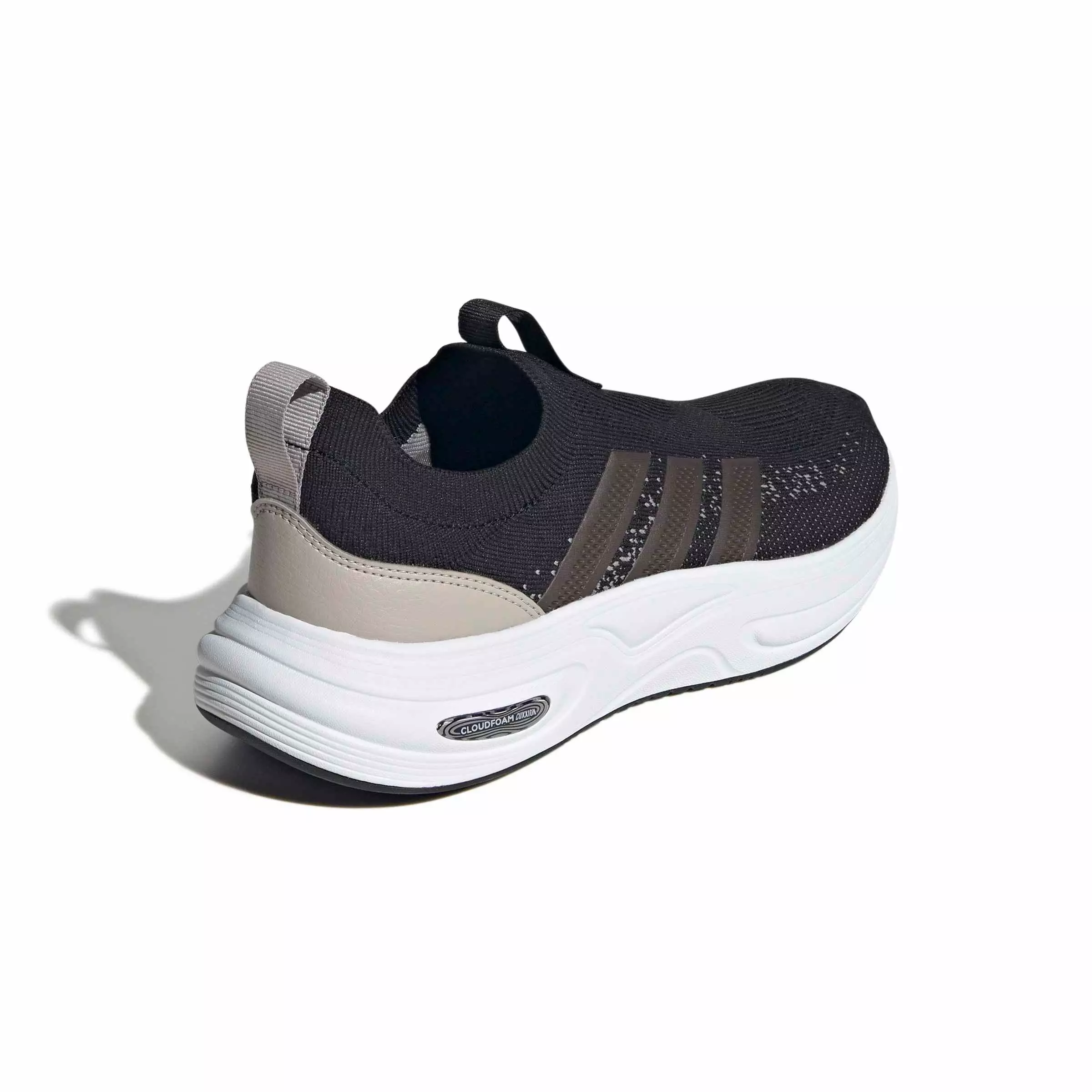 adidas Cloudfoam Cuxxion Sock "Core Black/Trace Grey Metallic/Light Brown" Women's Shoe - BLACK/GREY/LT BROWN