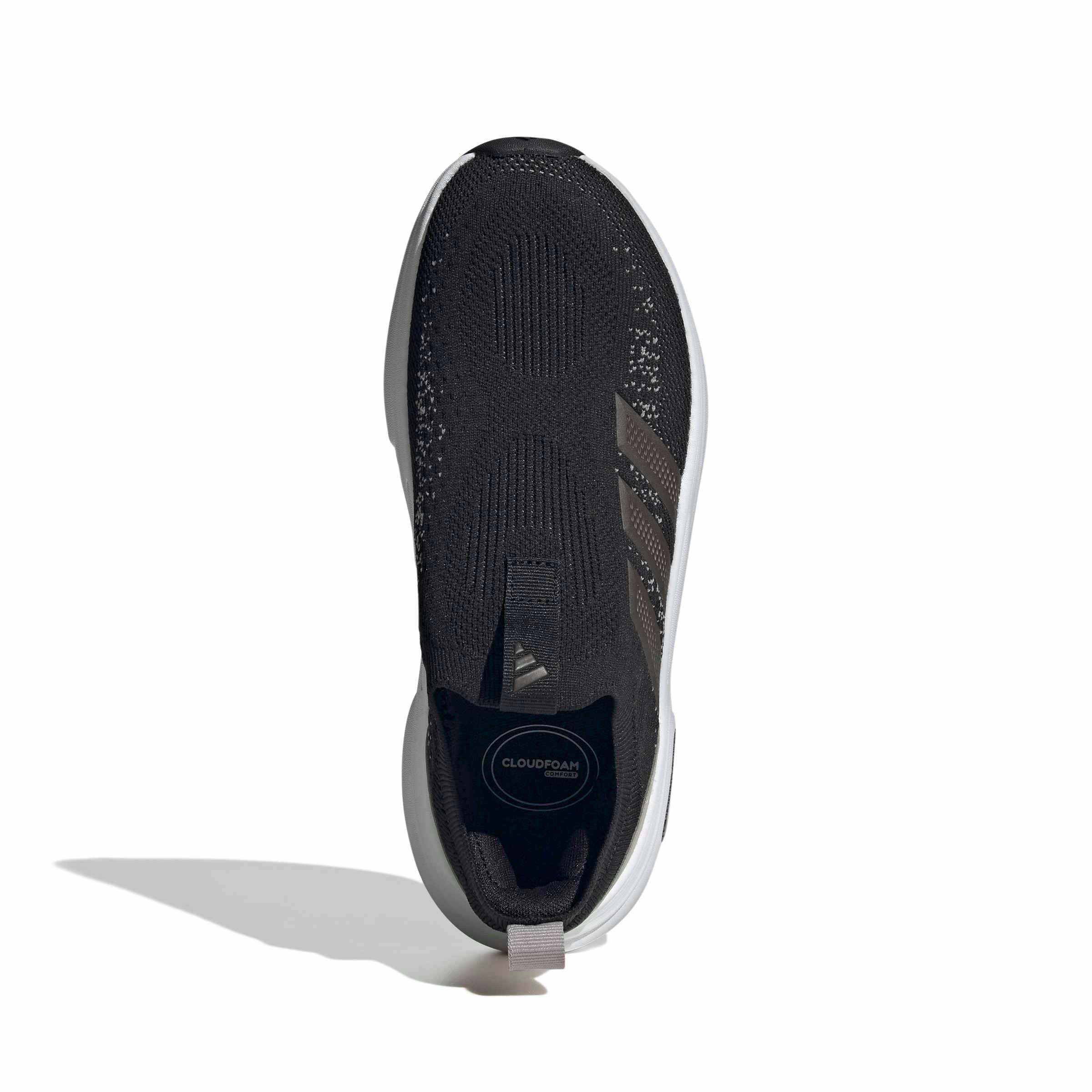 adidas Cloudfoam Cuxxion Sock "Core Black/Trace Grey Metallic/Light Brown" Women's Shoe - BLACK/GREY/LT BROWN