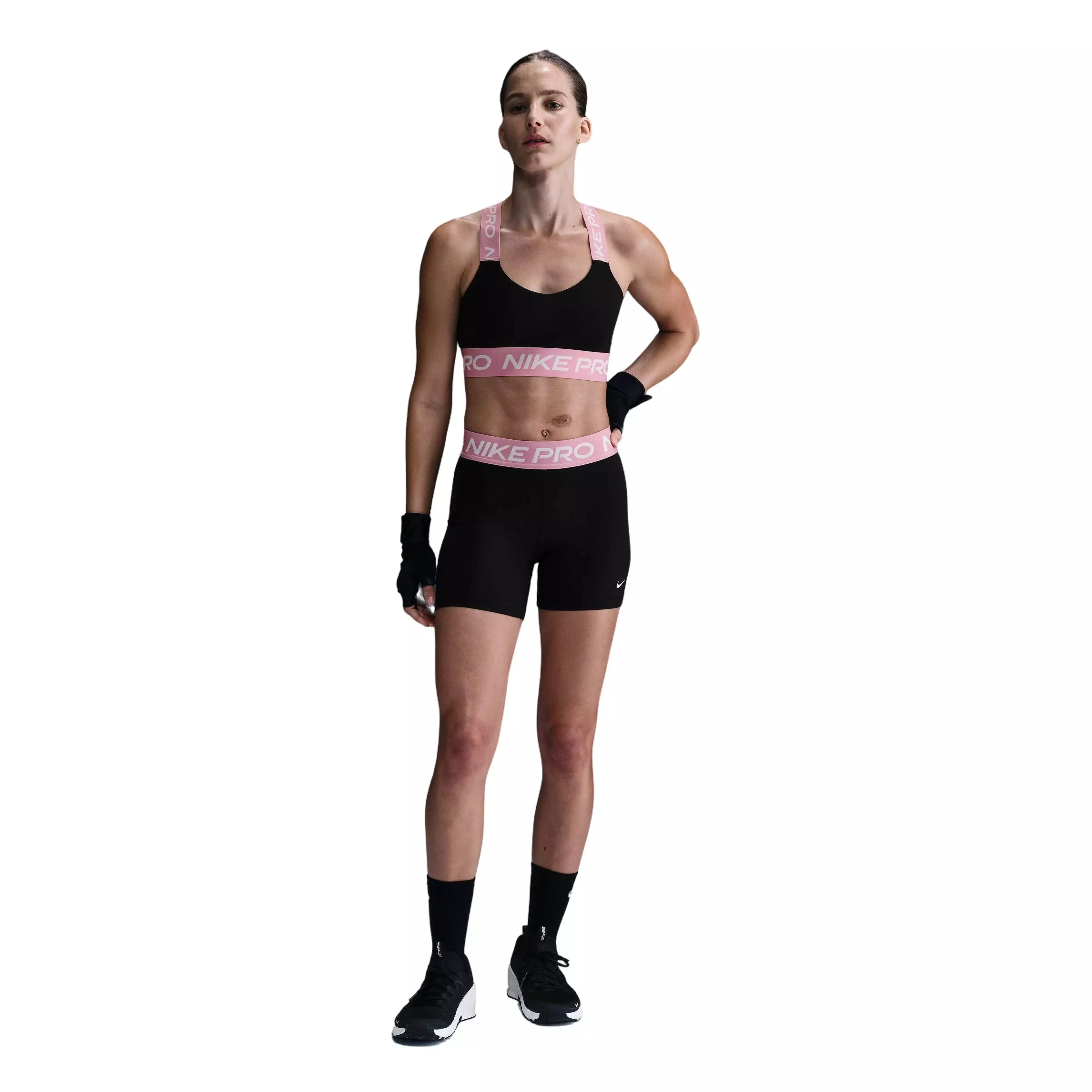 Nike Women's Pro Light-Support Sports Bra-Black - BLACK
