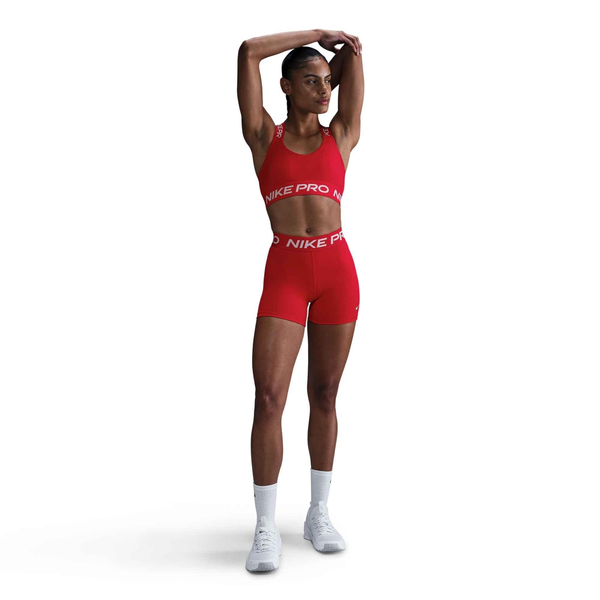 Nike Women's Pro Light-Support Sports Bra-Red - RED Thumbnail View 4