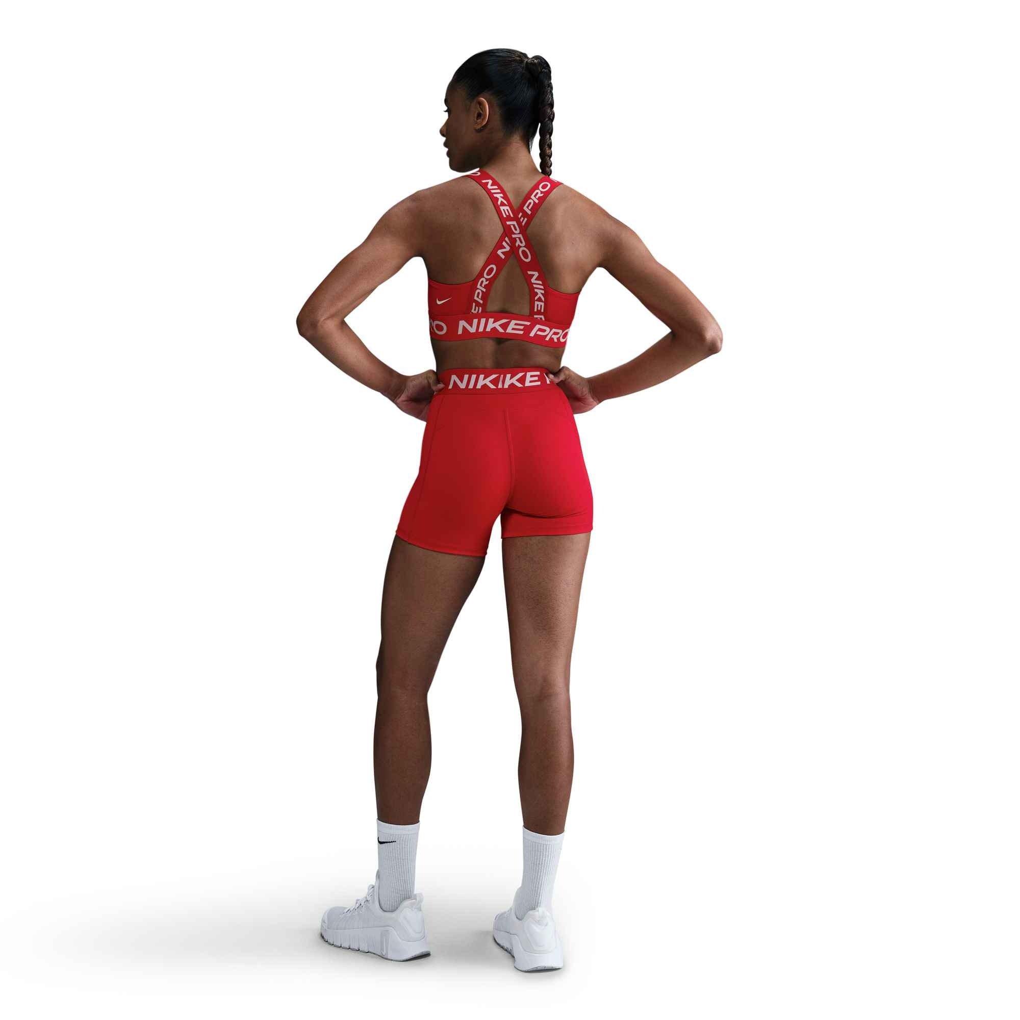 Nike Women's Pro Light-Support Sports Bra-Red - RED Thumbnail View 5