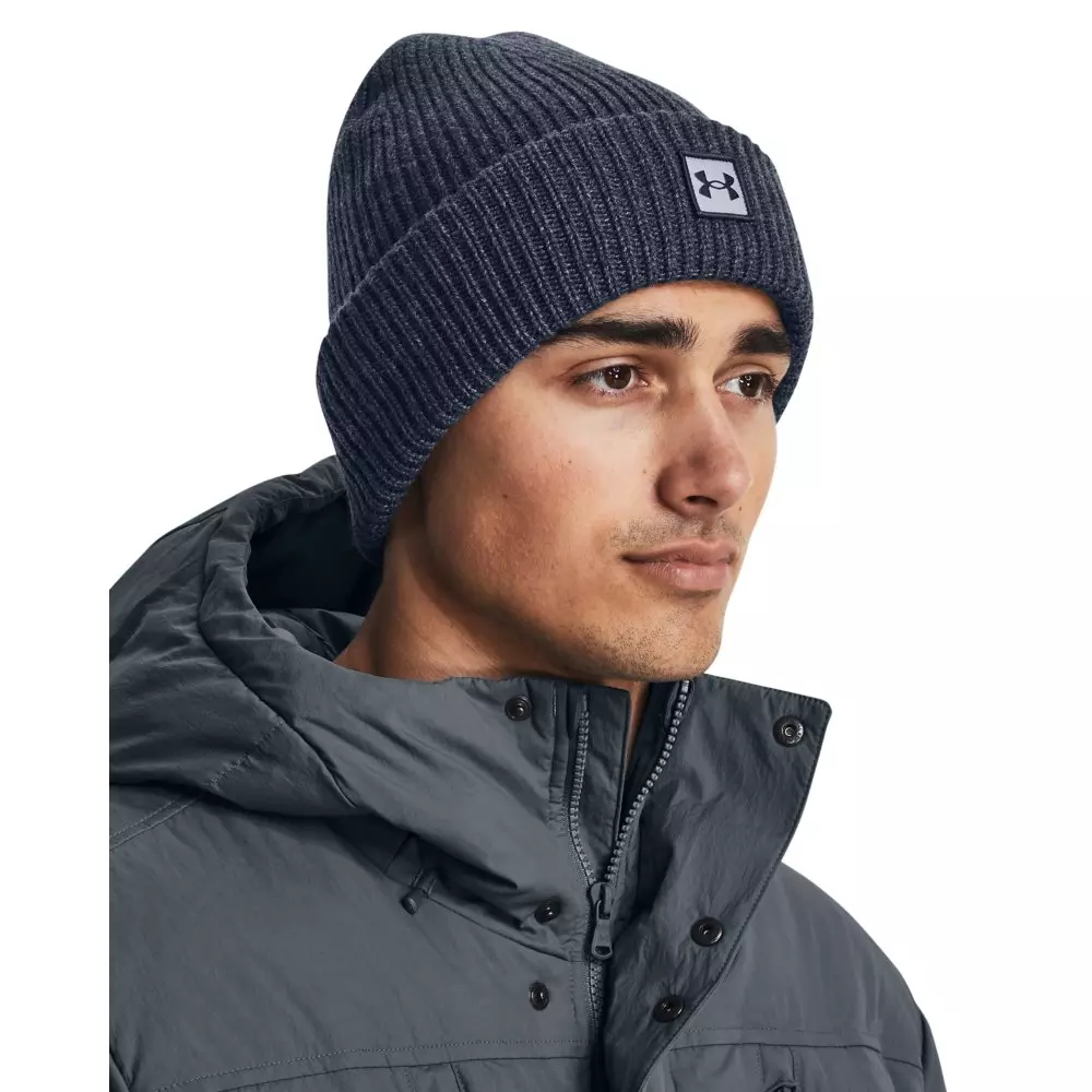 Under Armour Men's Halftime Ribbed Beanie -Grey - GREY