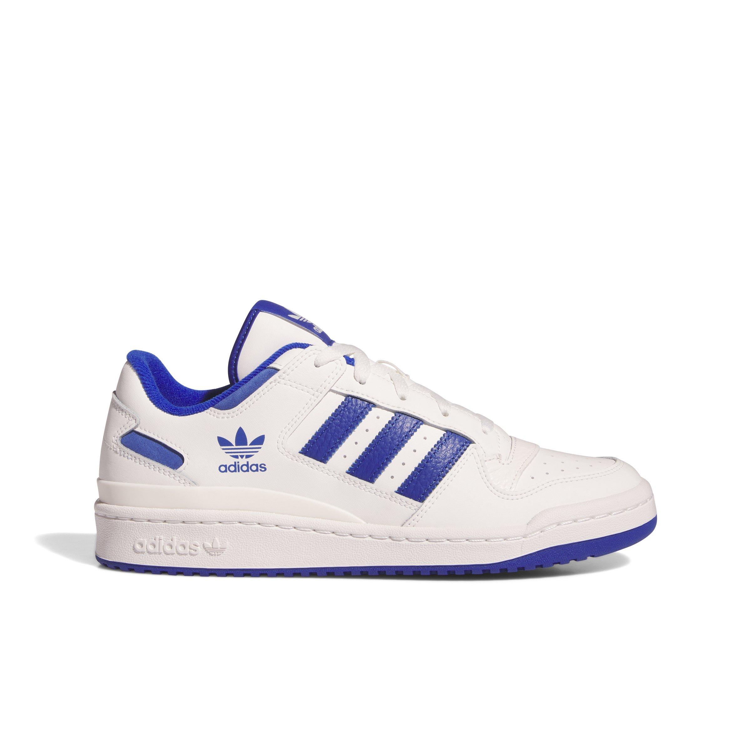 adidas Forum Low CL "Core White/Team Royal Blue/Core White" Men's Shoe - WHITE/BLUE/WHITE Thumbnail View 1