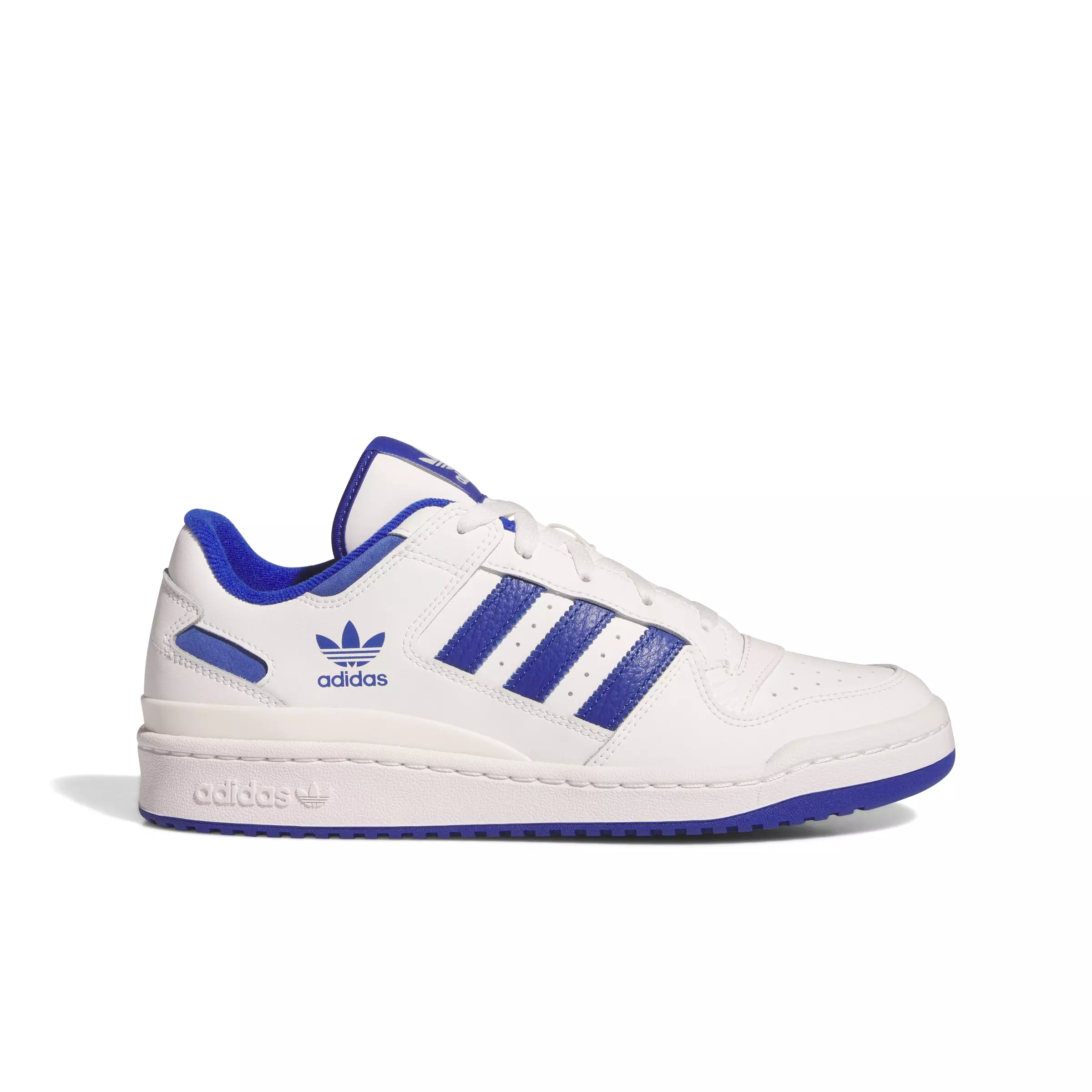 adidas Forum Low CL "Core White/Team Royal Blue/Core White" Men's Shoe - WHITE/BLUE/WHITE