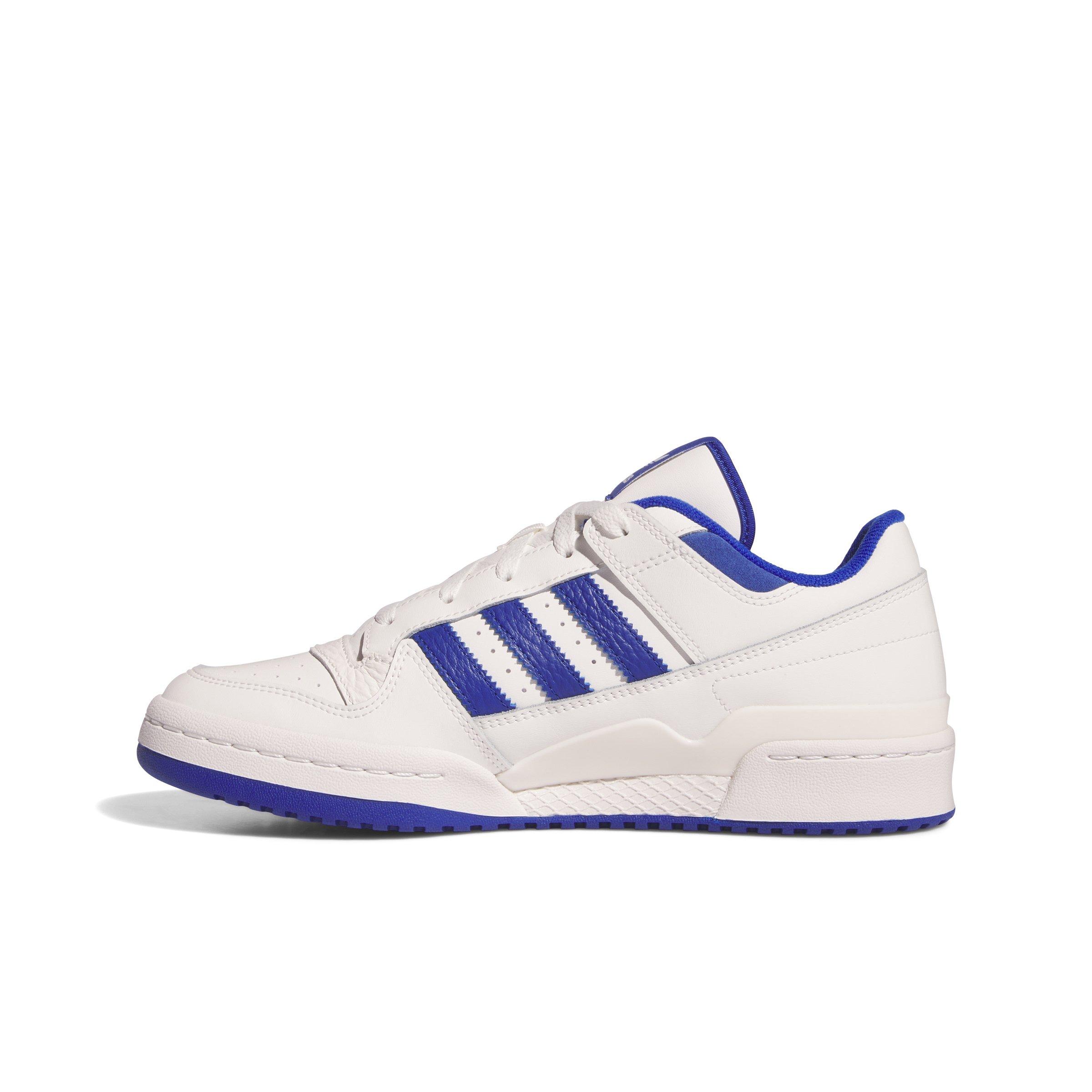 adidas Forum Low CL "Core White/Team Royal Blue/Core White" Men's Shoe - WHITE/BLUE/WHITE Thumbnail View 2