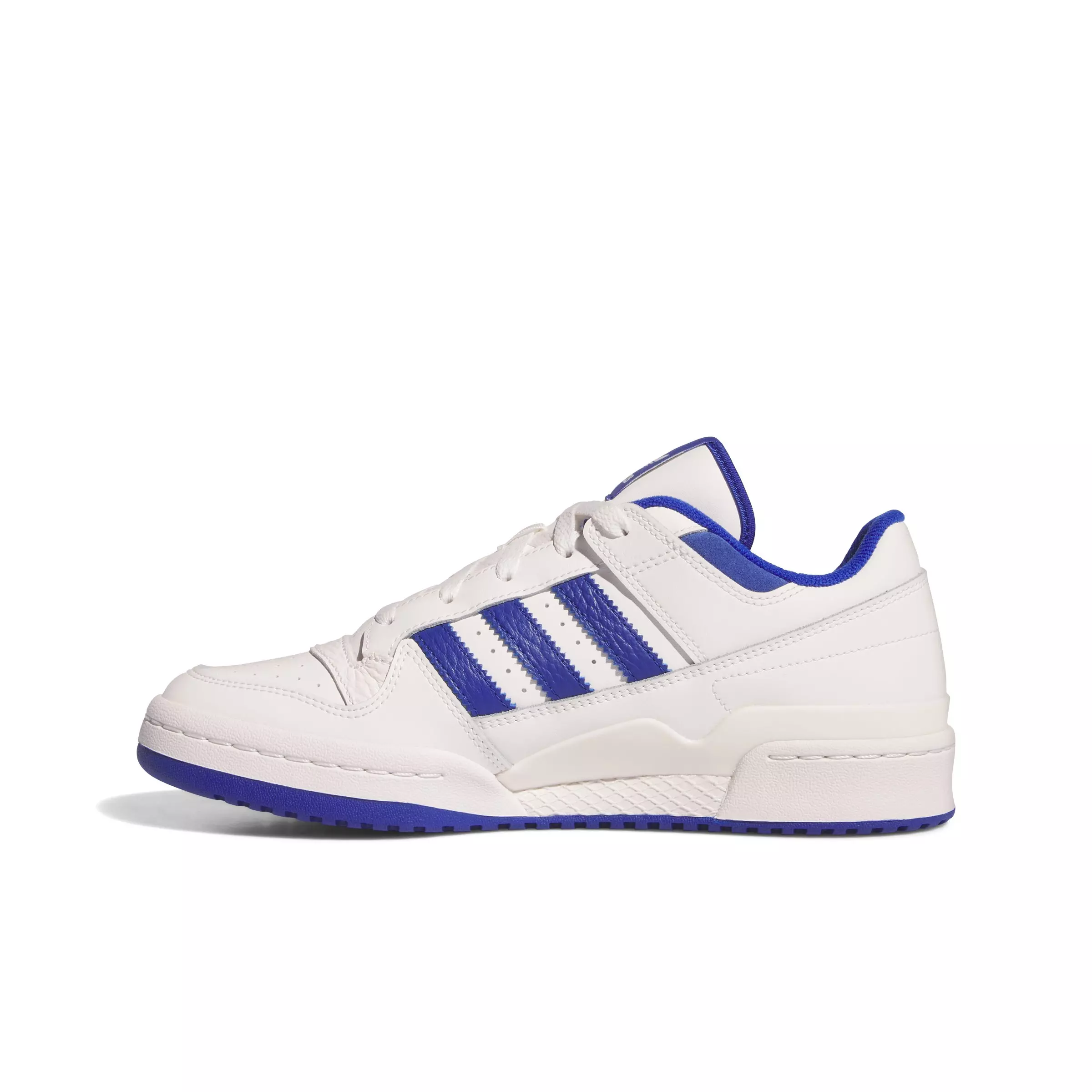 adidas Forum Low CL "Core White/Team Royal Blue/Core White" Men's Shoe - WHITE/BLUE/WHITE