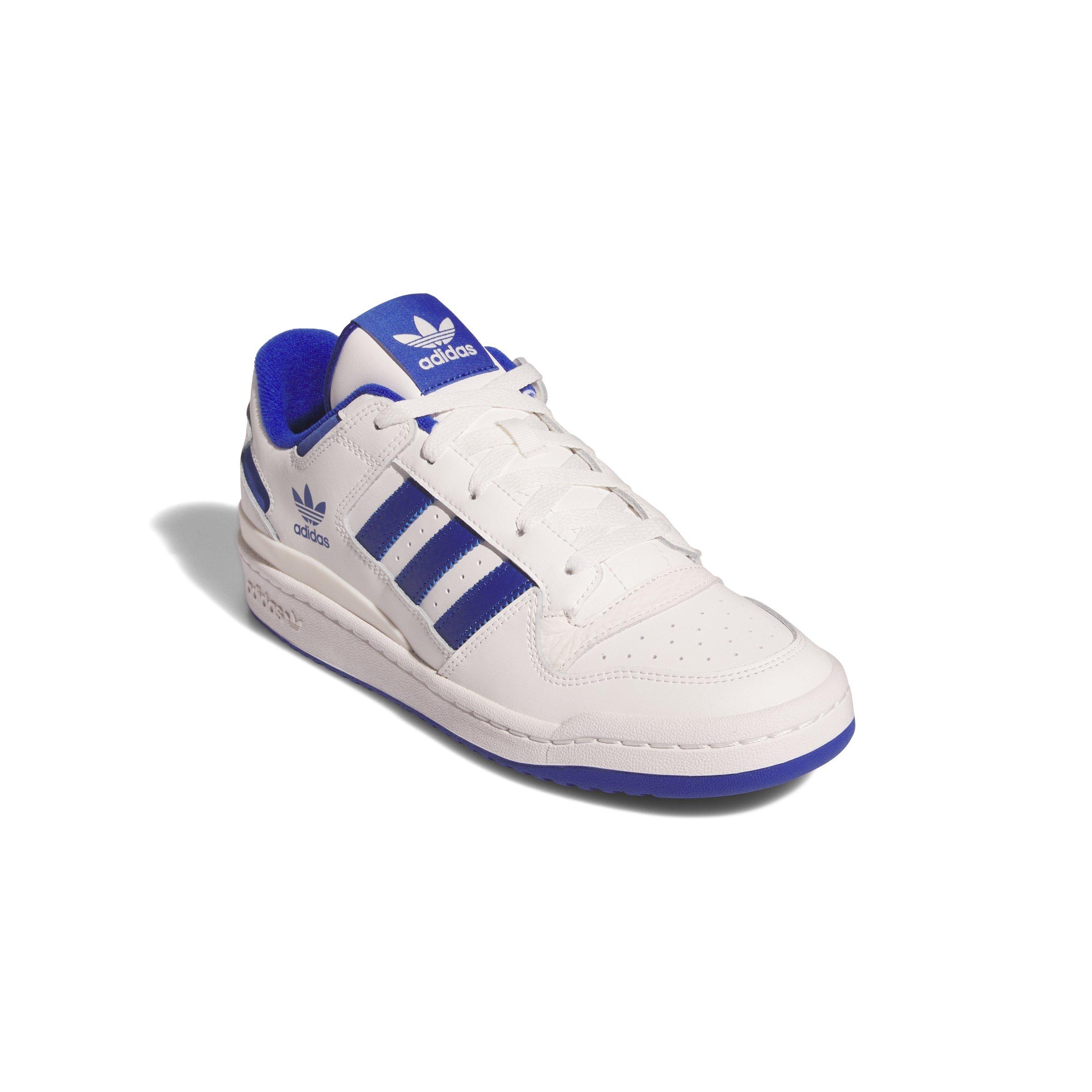 adidas Forum Low CL "Core White/Team Royal Blue/Core White" Men's Shoe - WHITE/BLUE/WHITE Thumbnail View 3