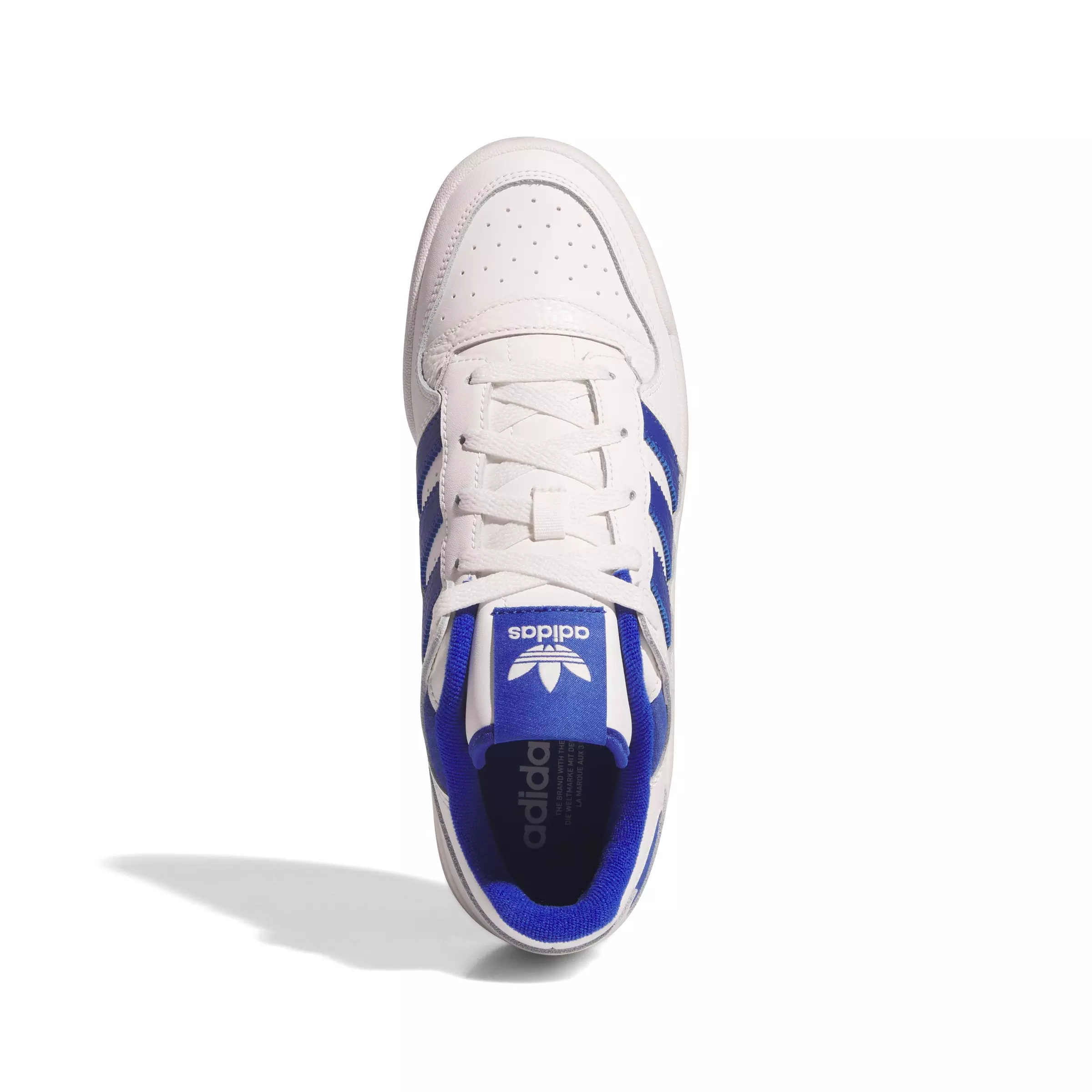 adidas Forum Low CL "Core White/Team Royal Blue/Core White" Men's Shoe - WHITE/BLUE/WHITE
