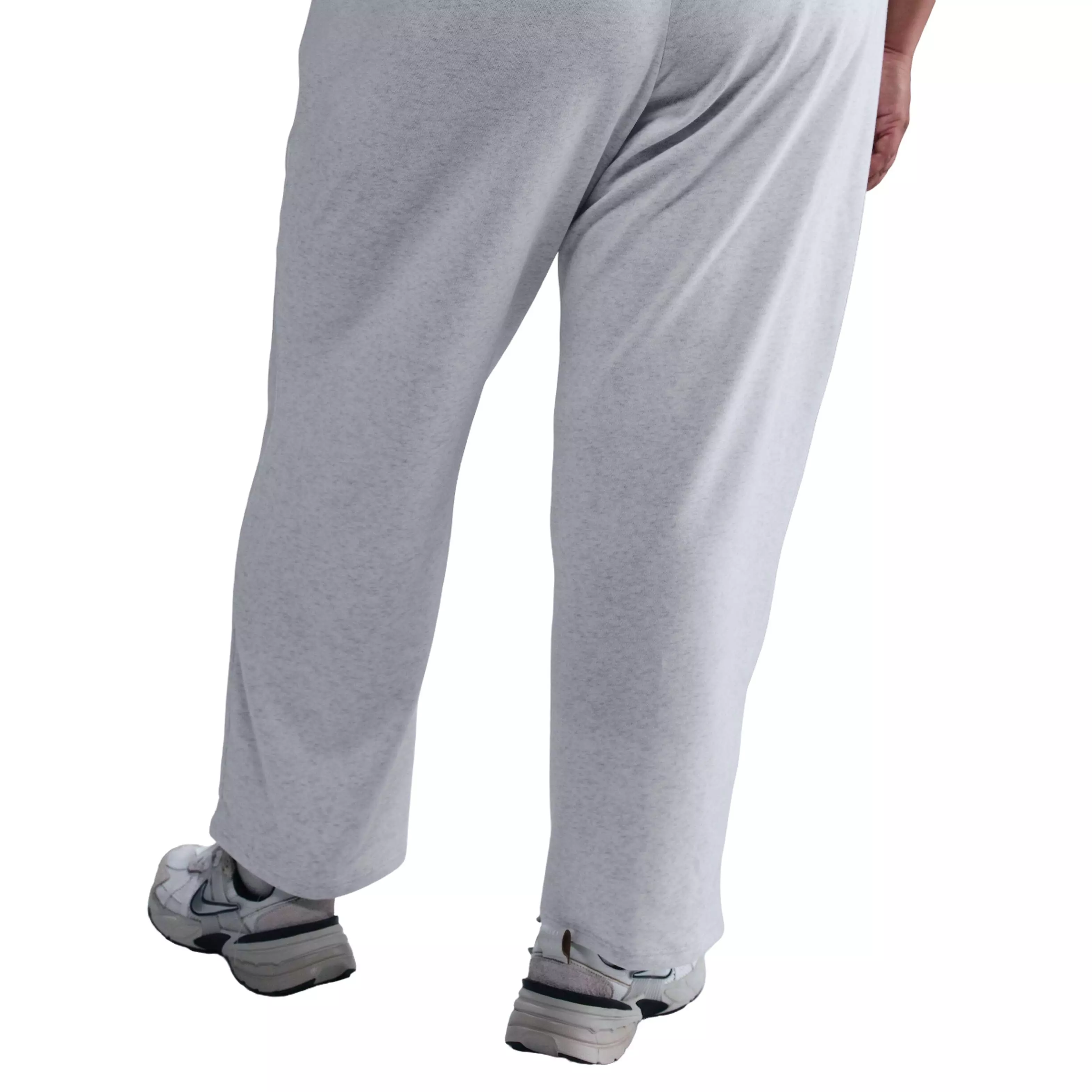 Nike Women's Sportwear Chill French Terry Cloth Mid Rise Open Hem Sweatpant-Grey - BROWN