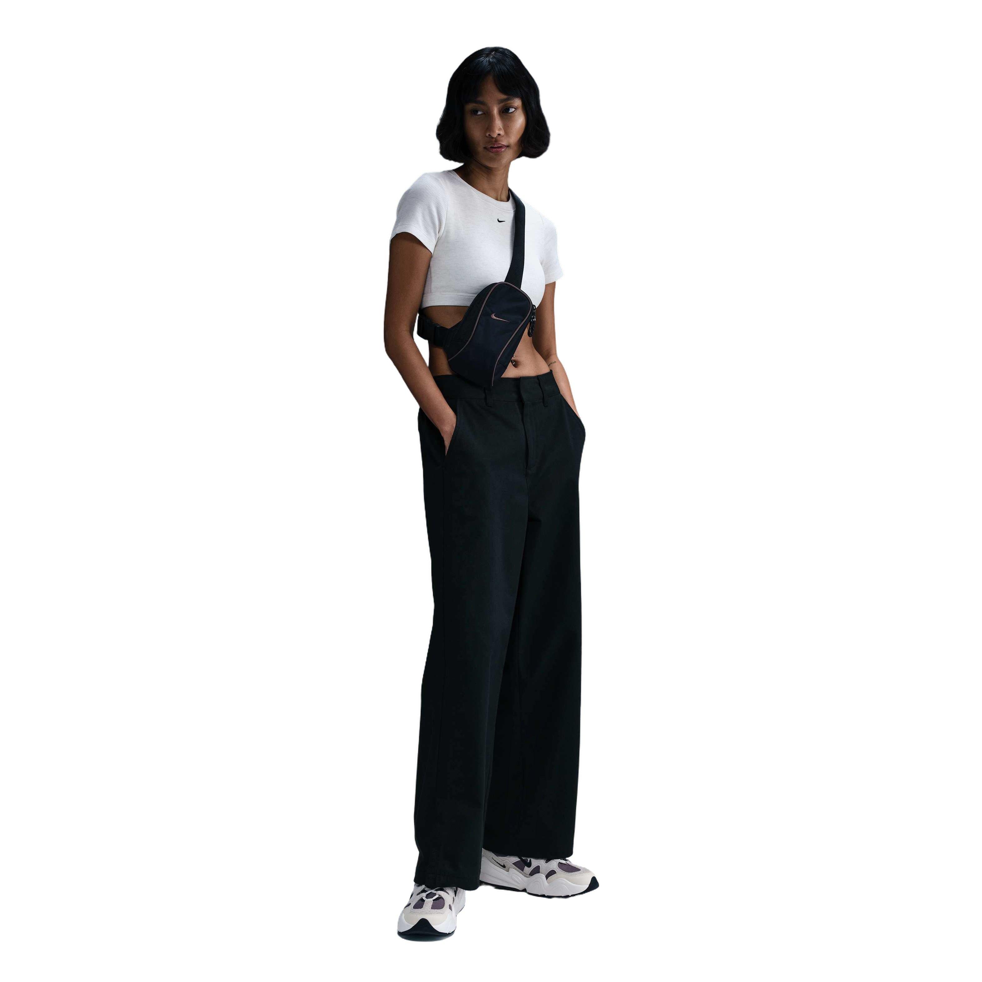 Nike Sportswear Collection Mid-Rise Women's Black Twill Pants