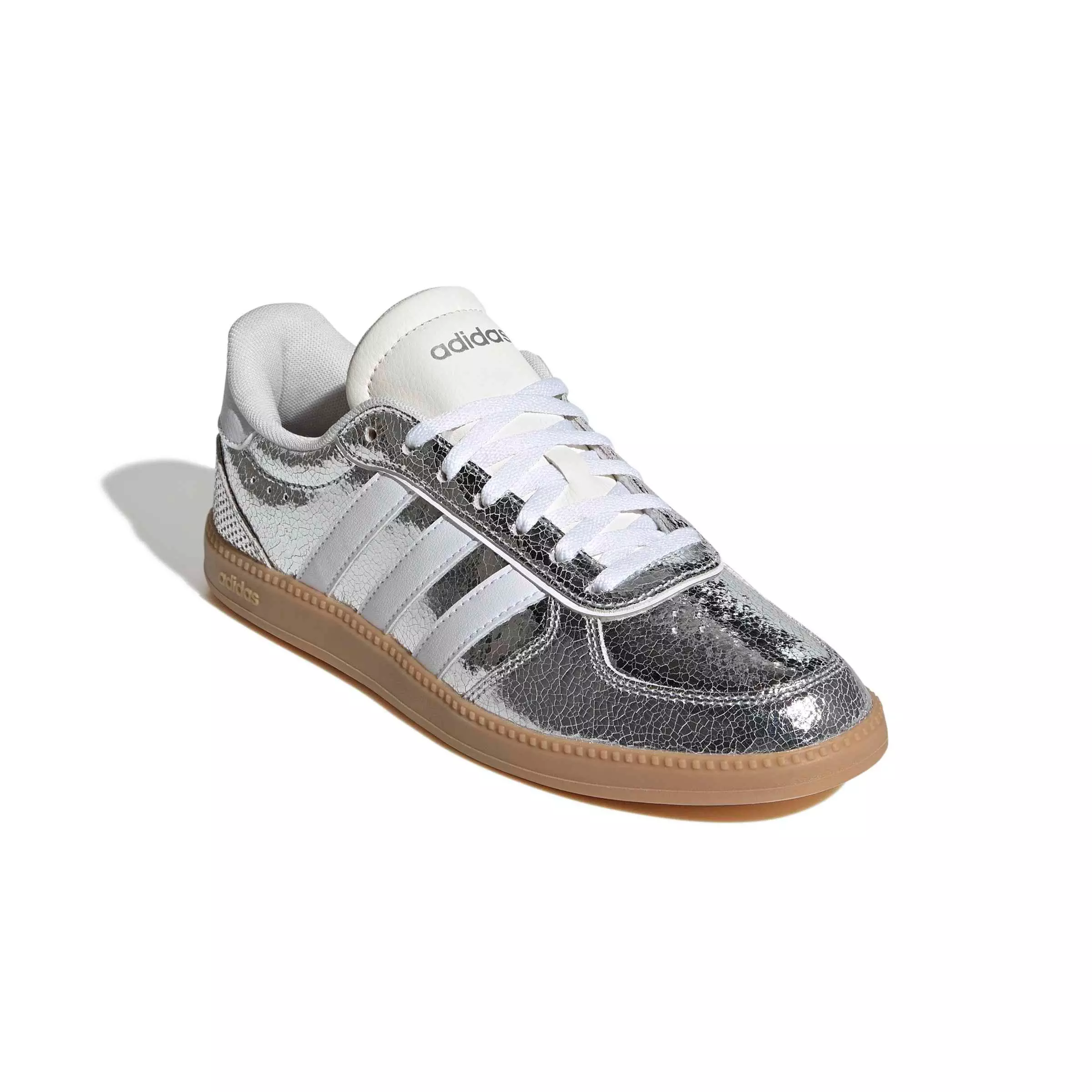adidas Breaknet Sleek "Silver Metallic/Ftwr White/Gum 3" Women's Shoe - SILVER/WHITE/GUM