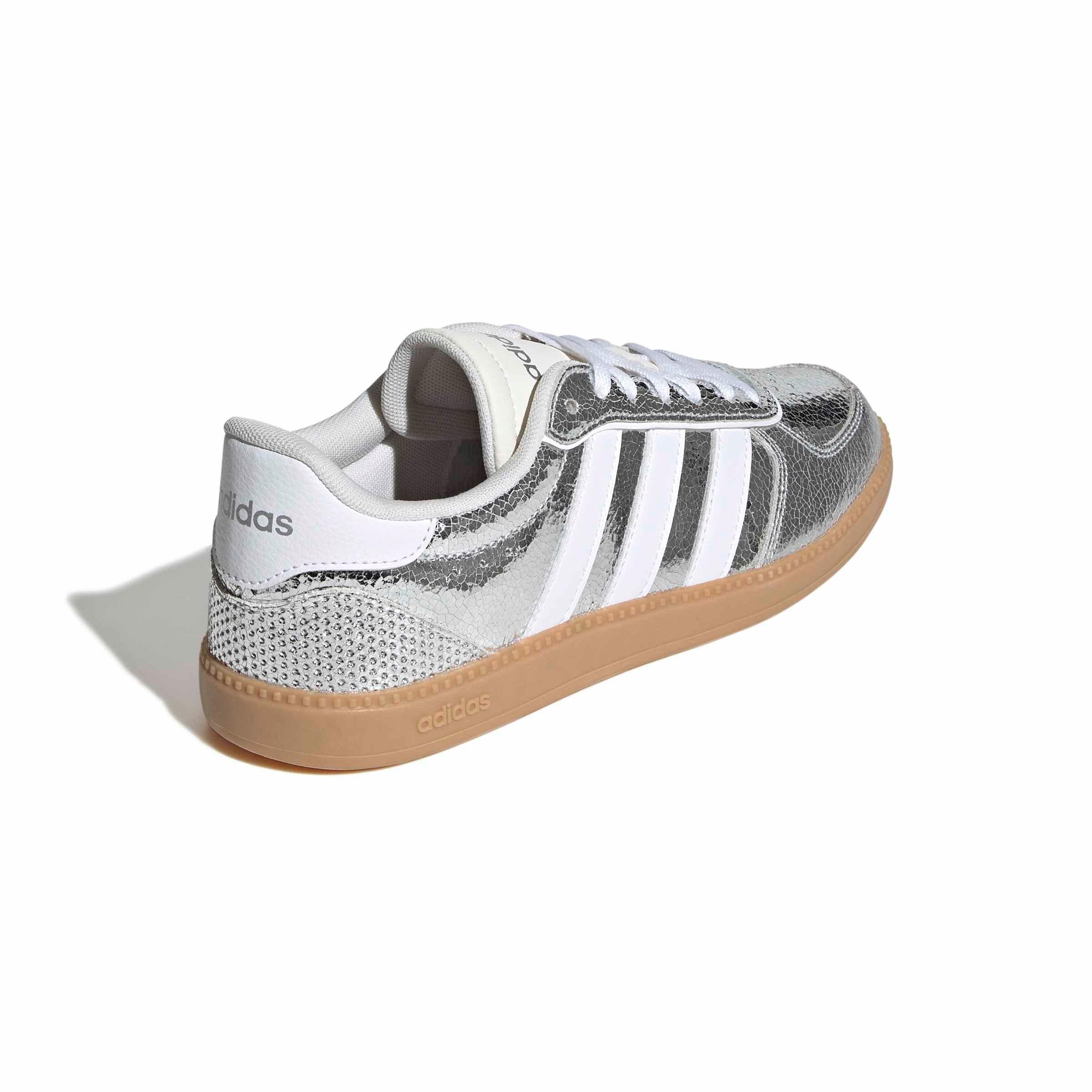 adidas Breaknet Sleek "Silver Metallic/Ftwr White/Gum 3" Women's Shoe - SILVER/WHITE/GUM
