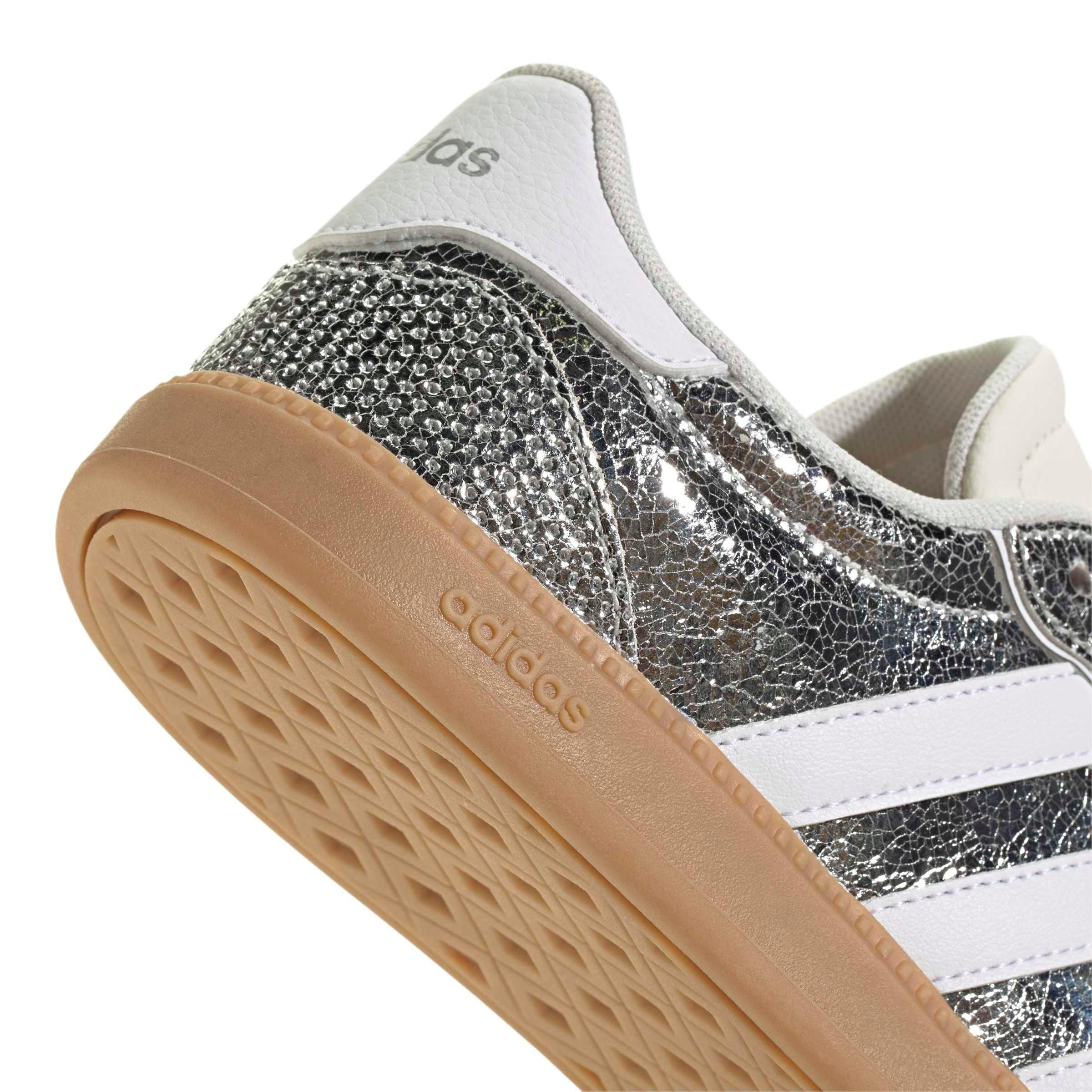 adidas Breaknet Sleek "Silver Metallic/Ftwr White/Gum 3" Women's Shoe - SILVER/WHITE/GUM