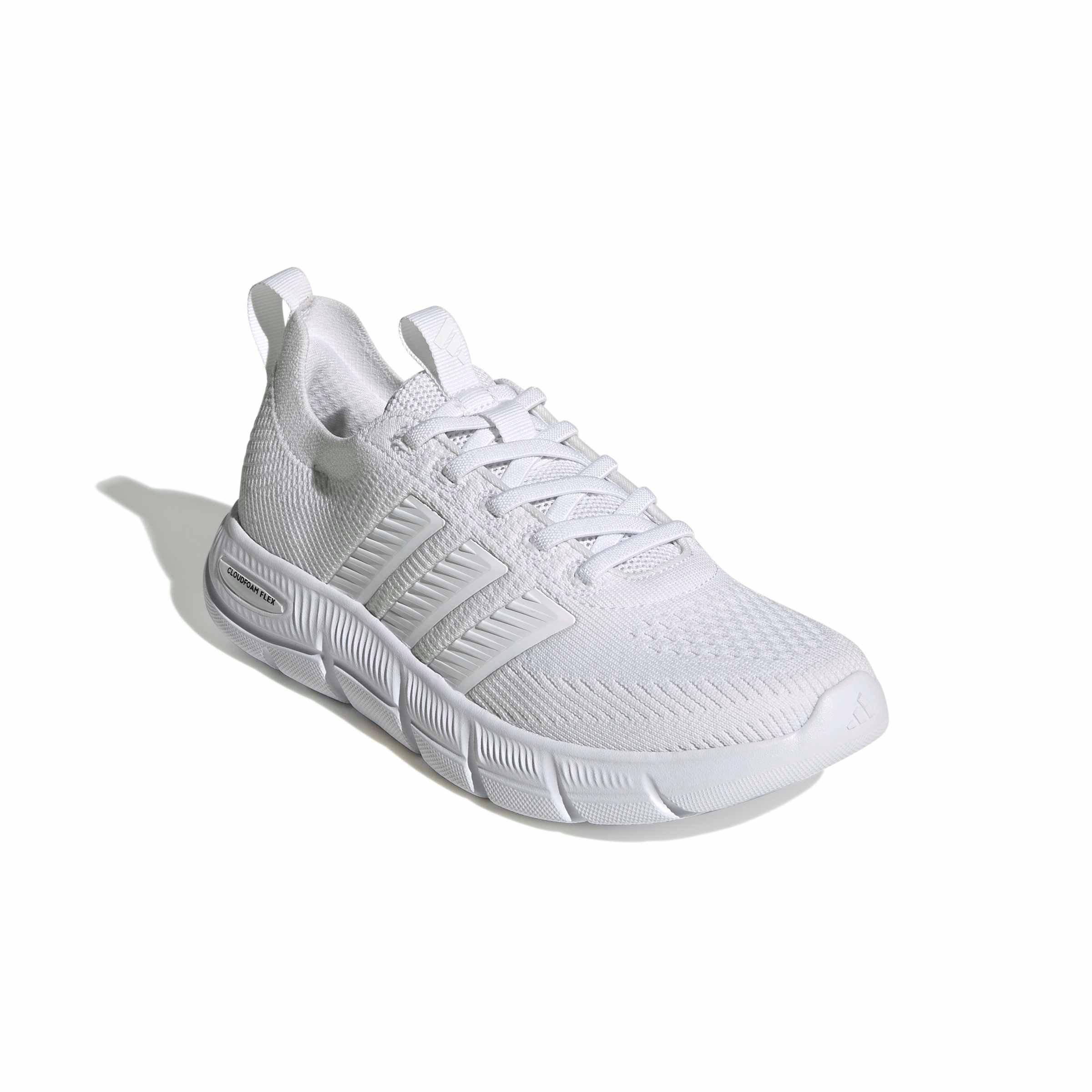 adidas Cloudfoam Flex Slounge "Ftwr White/Ftwr White/Core Black" Women's Shoe - WHITE/BLACK