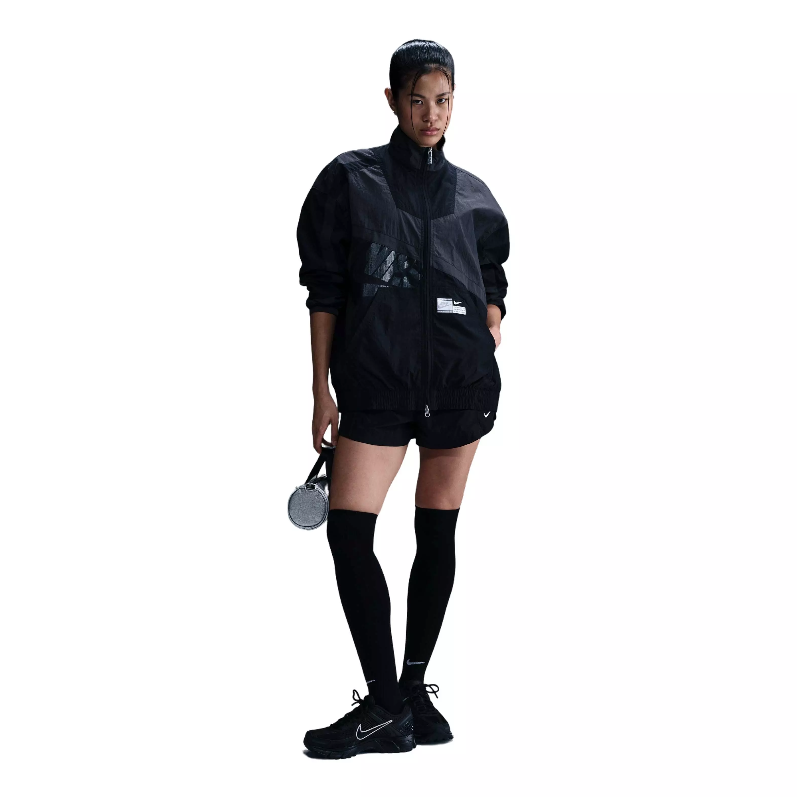 Nike Women's Sportswear Oversized Woven Jacket - Grey - GREY