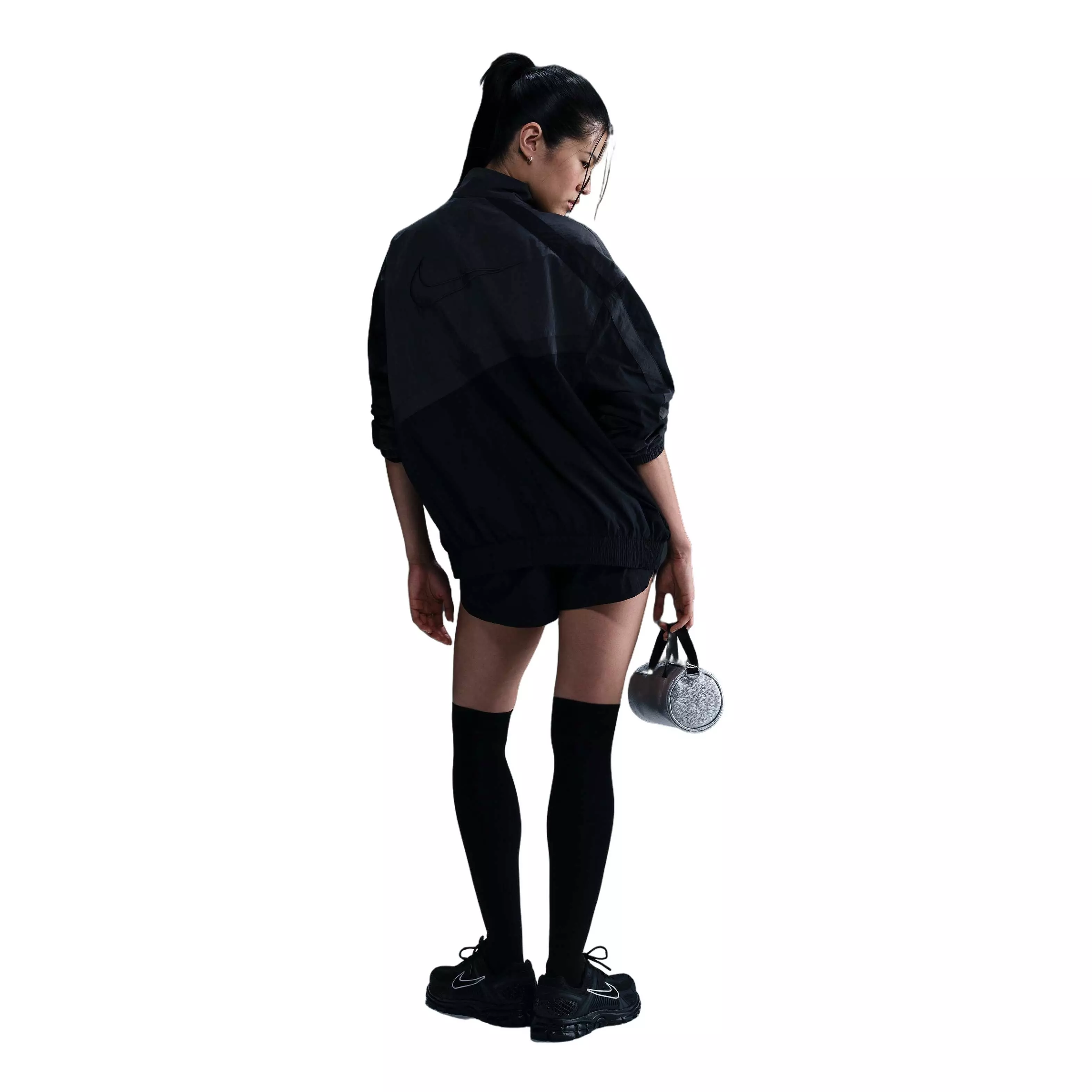 Nike Women's Sportswear Oversized Woven Jacket - Grey - GREY