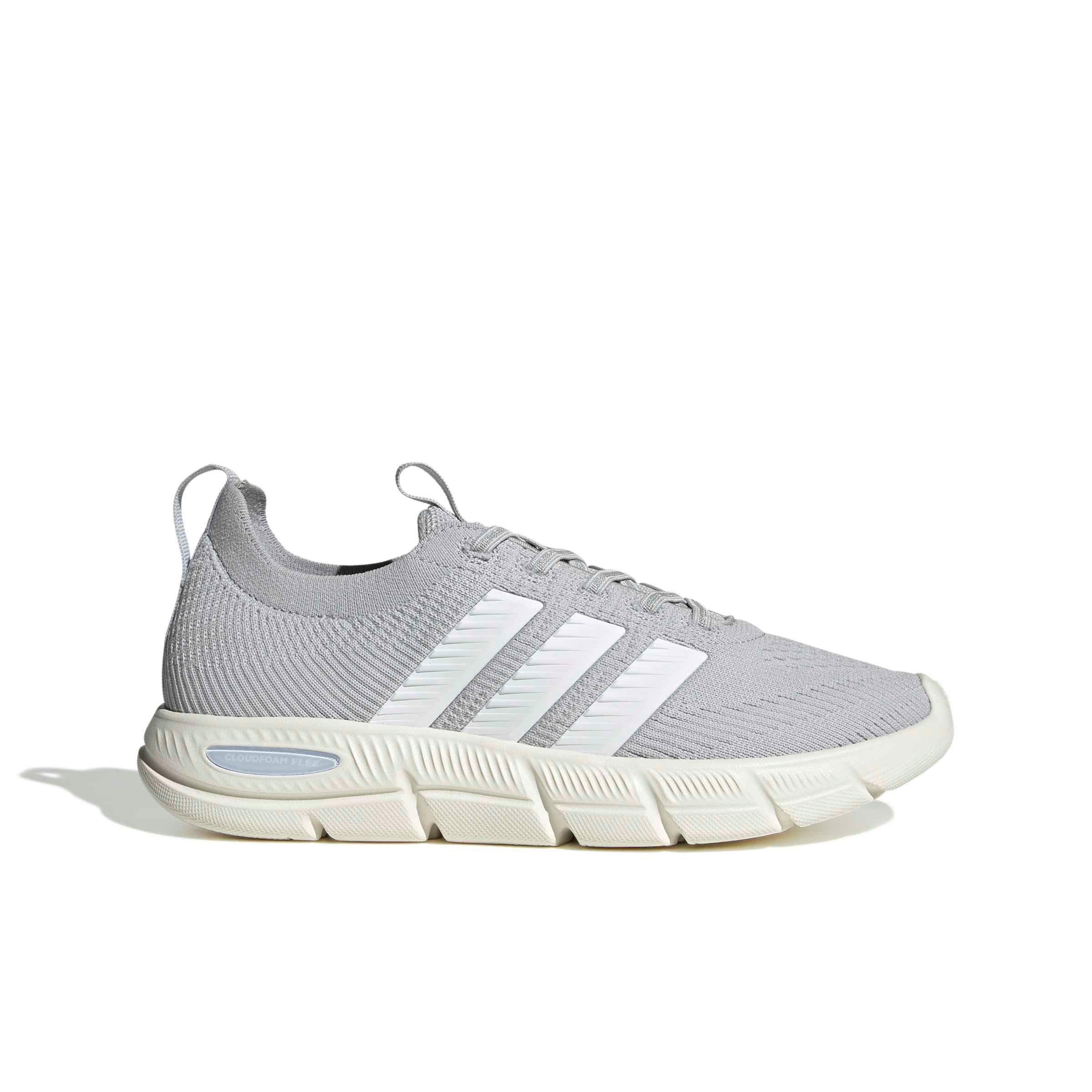 adidas Cloudfoam Flex Slounge "Lgh Solid Grey/Ftwr White/Halo Blue" Women's Shoe - GREY/WHITE/BLUE