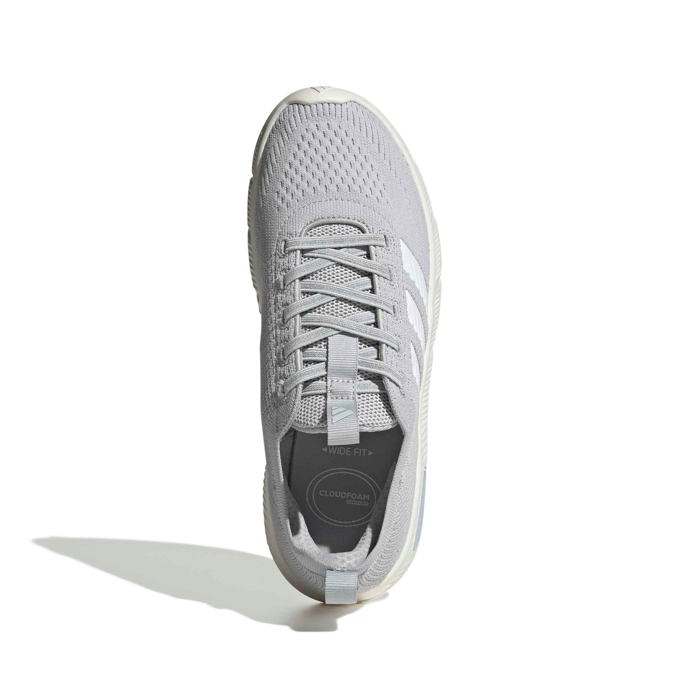adidas Cloudfoam Flex Slounge "Lgh Solid Grey/Ftwr White/Halo Blue" Women's Shoe - GREY/WHITE/BLUE