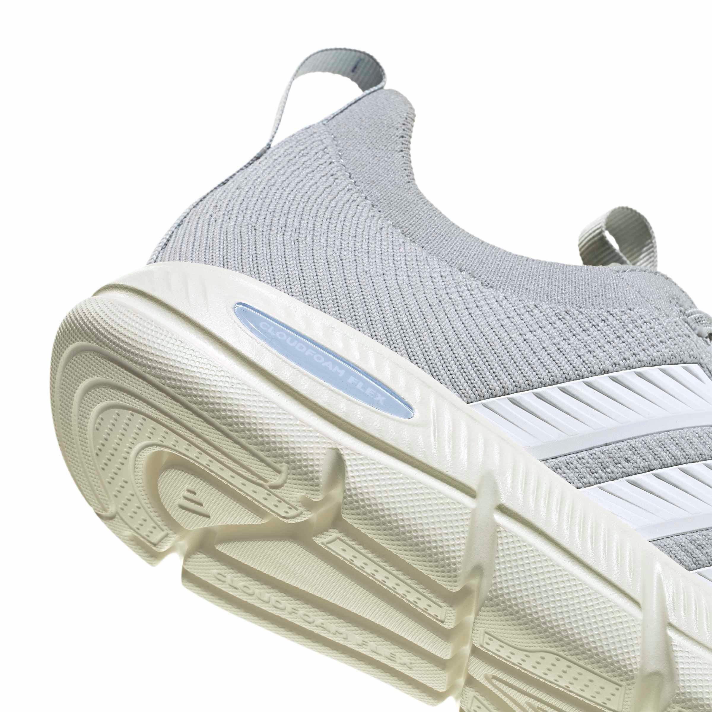 adidas Cloudfoam Flex Slounge "Lgh Solid Grey/Ftwr White/Halo Blue" Women's Shoe - GREY/WHITE/BLUE
