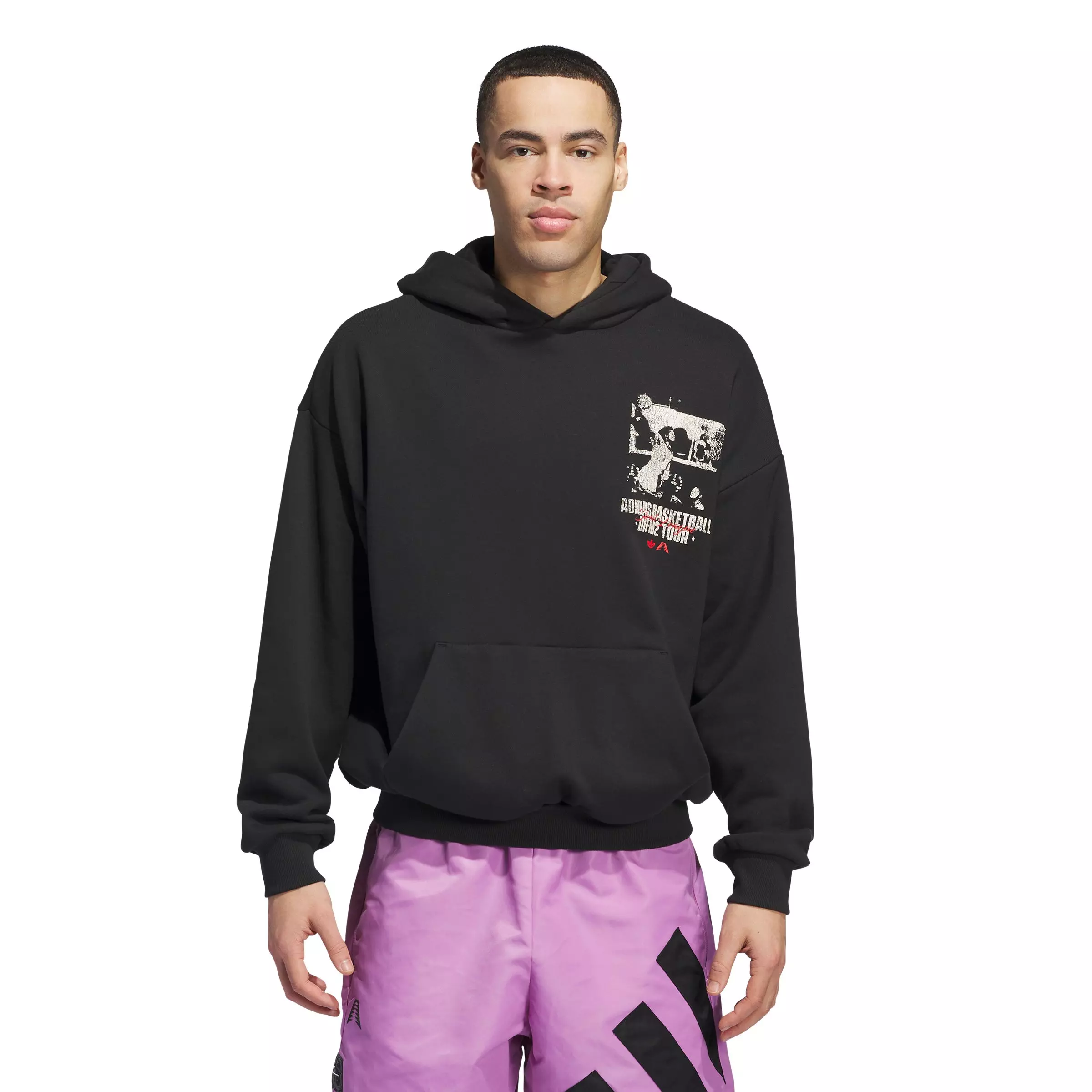 adidas Men's Anthony Edwards Graphic Hoodie - Black - BLACK