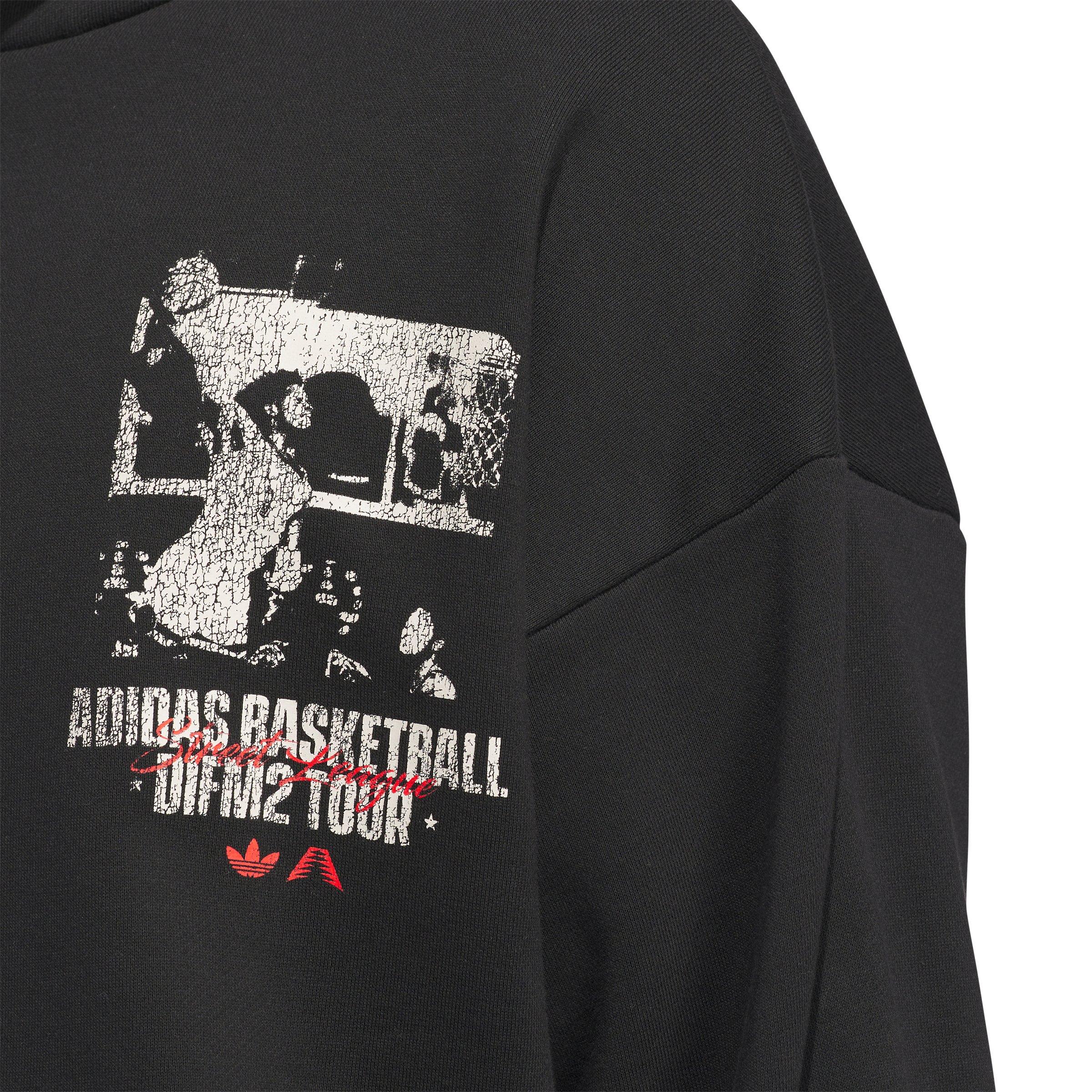 adidas Men's Anthony Edwards Graphic Hoodie - Black - BLACK Thumbnail View 4