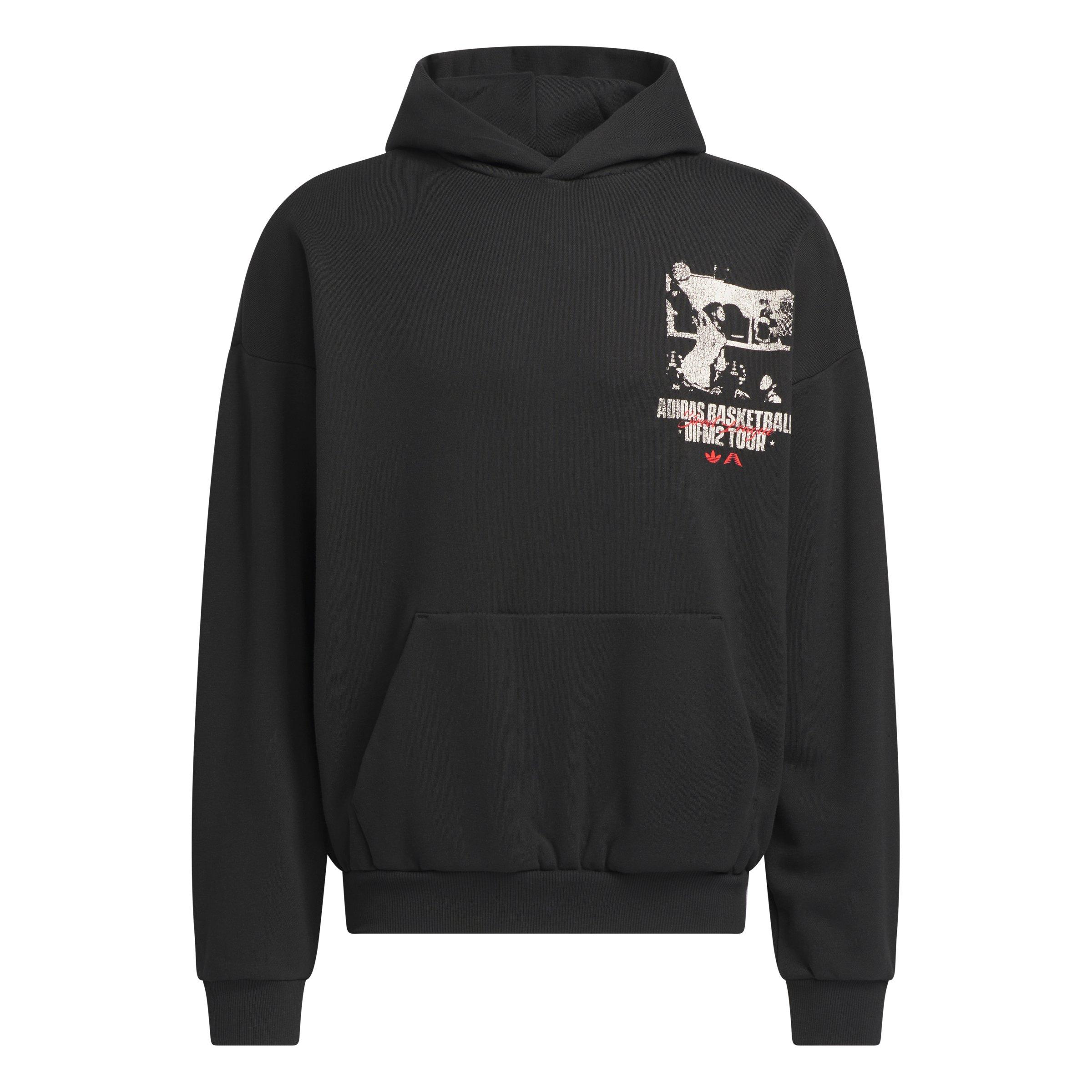 adidas Men's Anthony Edwards Graphic Hoodie - Black - BLACK Thumbnail View 5
